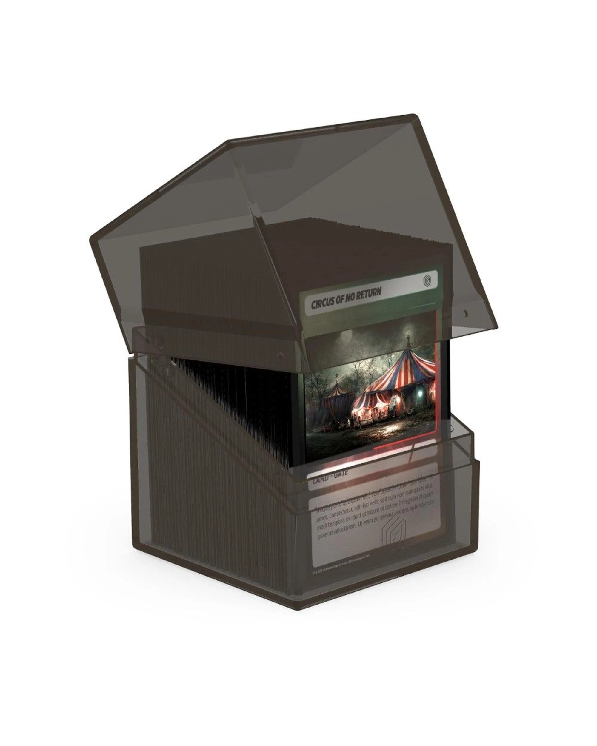 2 Ultimate Guard Boulder 100+ Clear Deck Case - Onyx - Black, 2 of 3