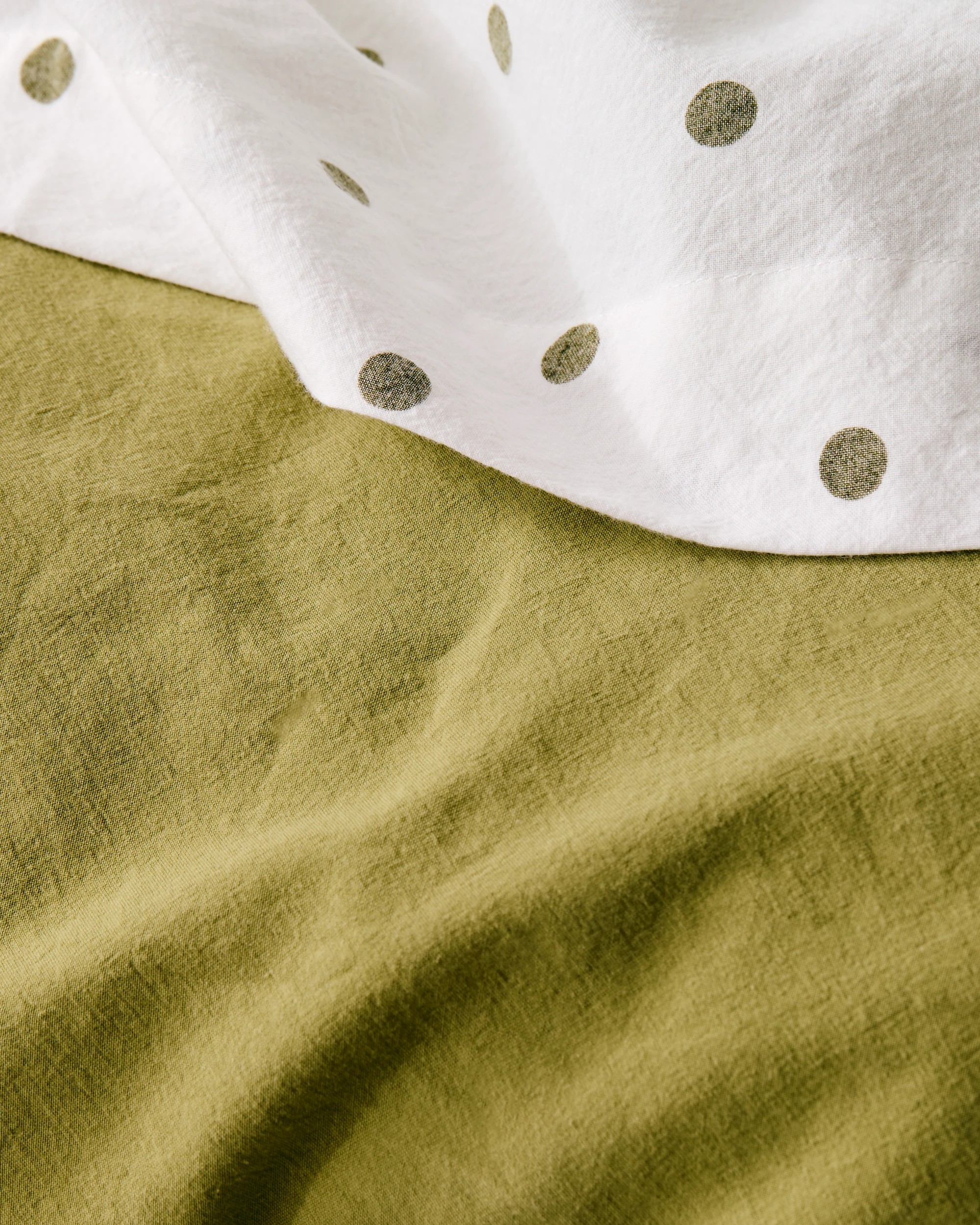 9 Arlo Polka Dot Stonewash Cotton Quilt Cover Set - Queen Bed - Green, 9 of 10
