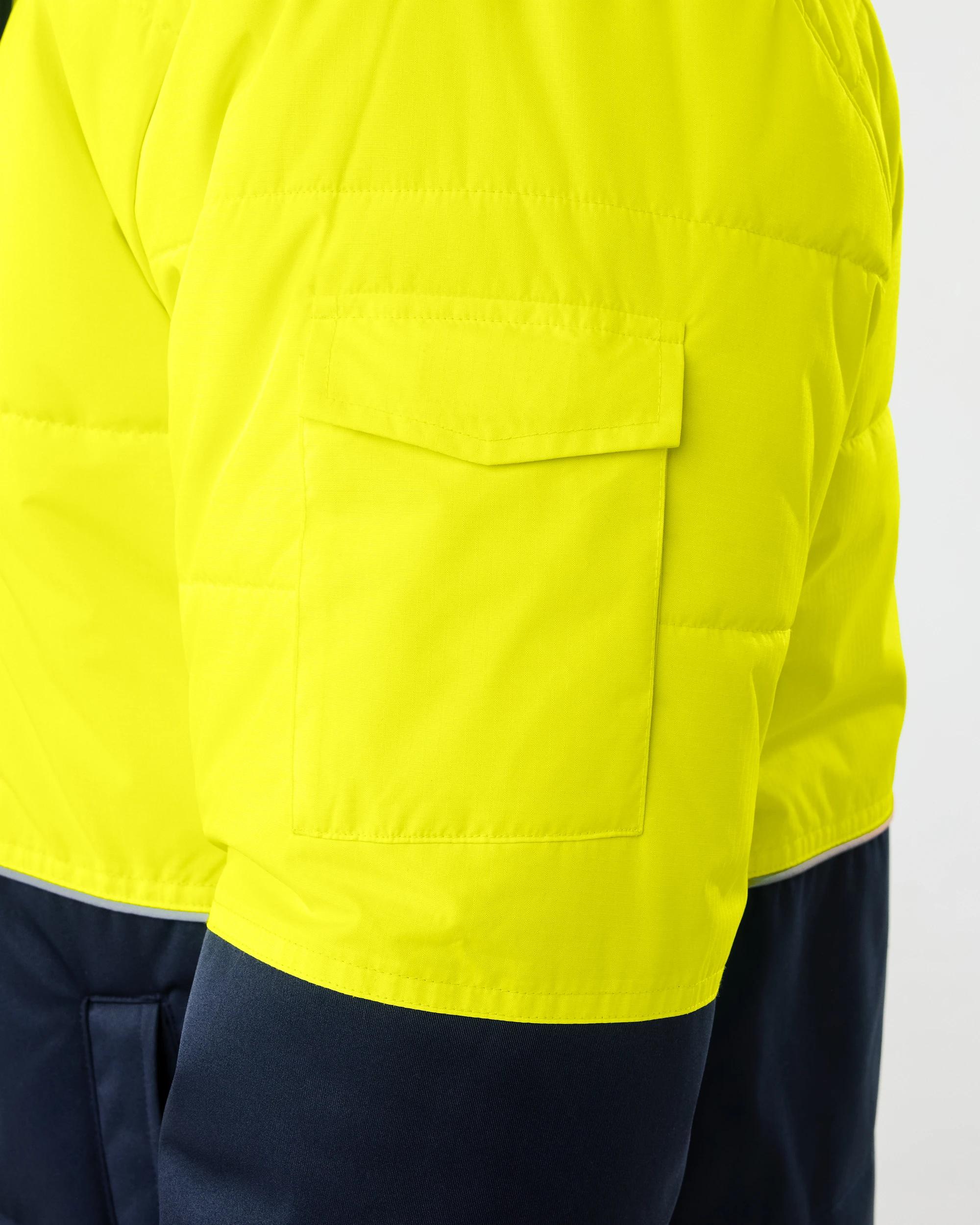 7 Workwear Industrial Puffer Jacket Yellow, 7 of 8