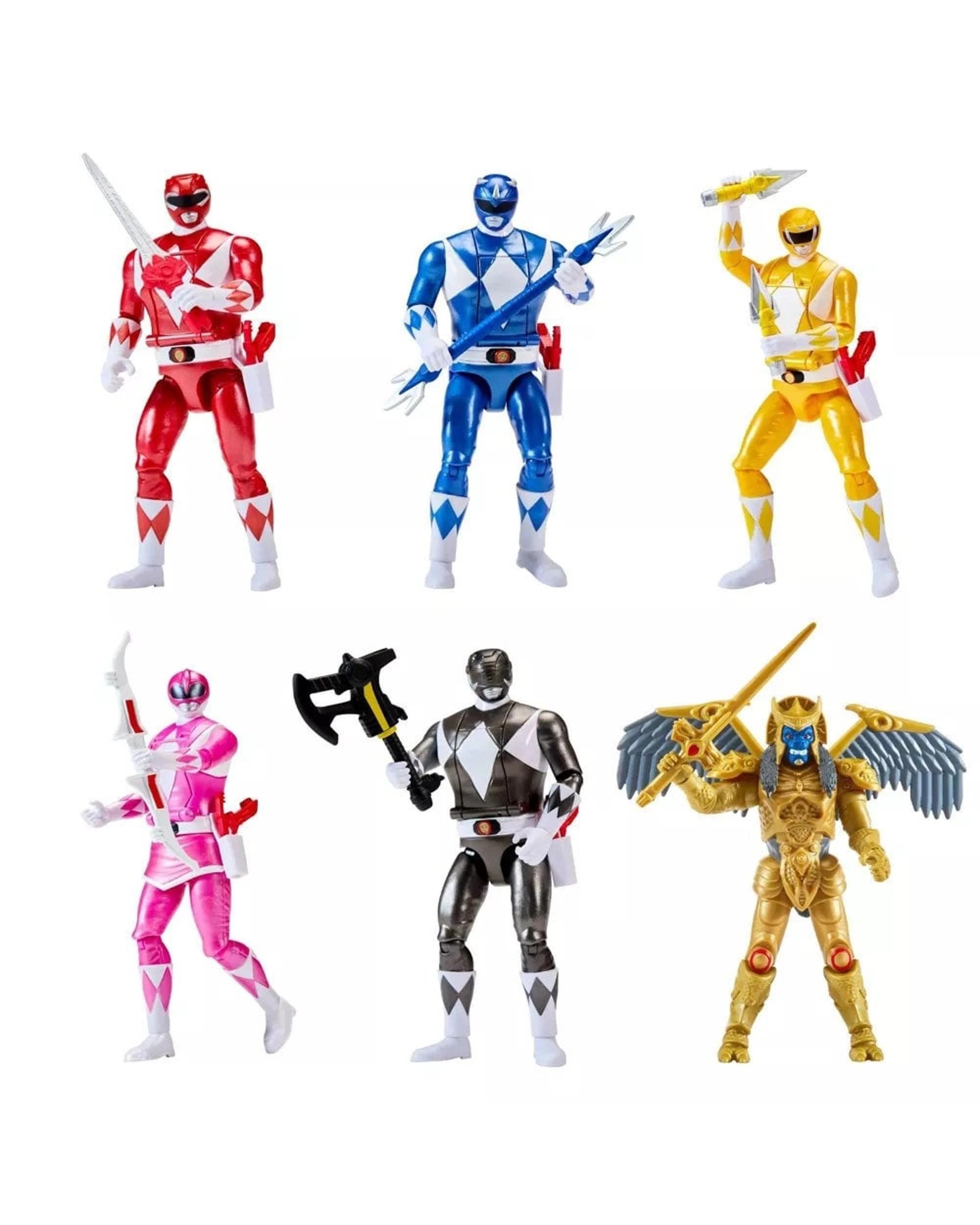 3 Mighty Morphin Power Rangers Re-Ignition Auto-Morphin Battle Pack Action Figure 6 Pack, 3 of 9