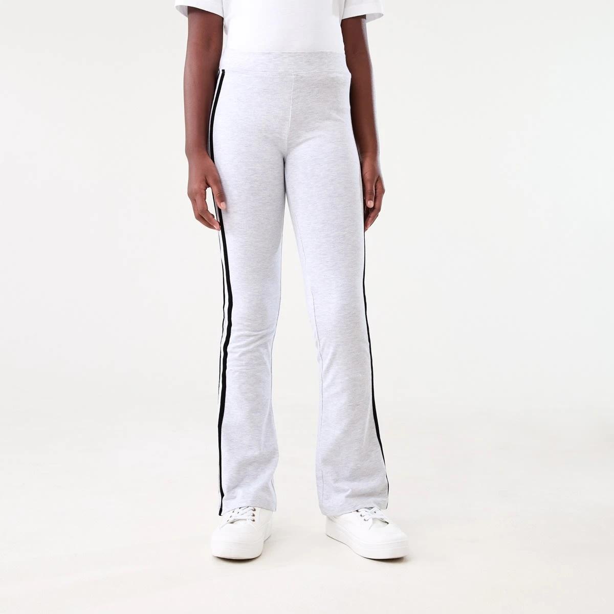1 Side Stripe Flare Leggings WHITE MARLE, 1 of 6