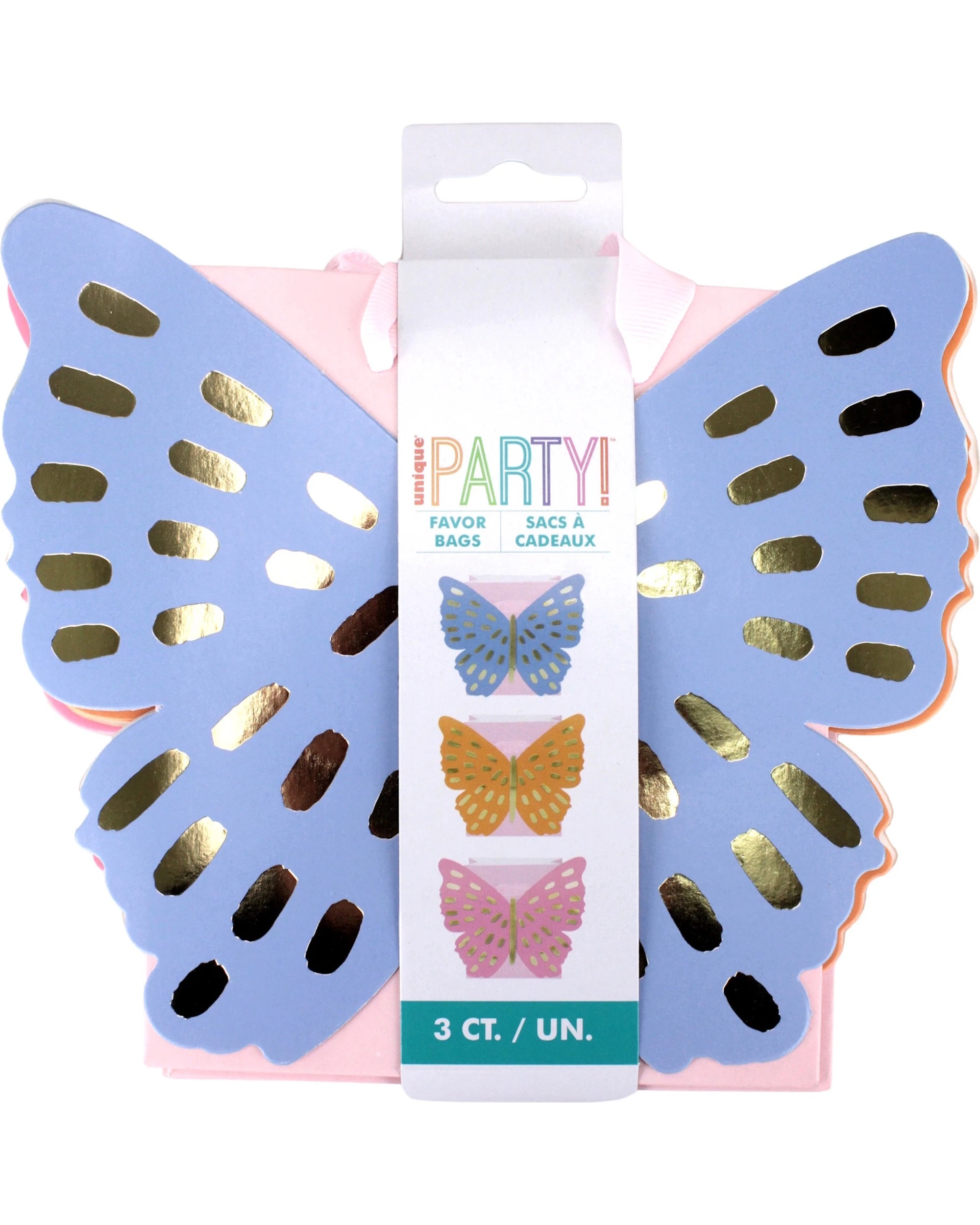 3 Meteor Butterfly Shaped Paper Gift Bags Pack of 3 - Multi, 3 of 4