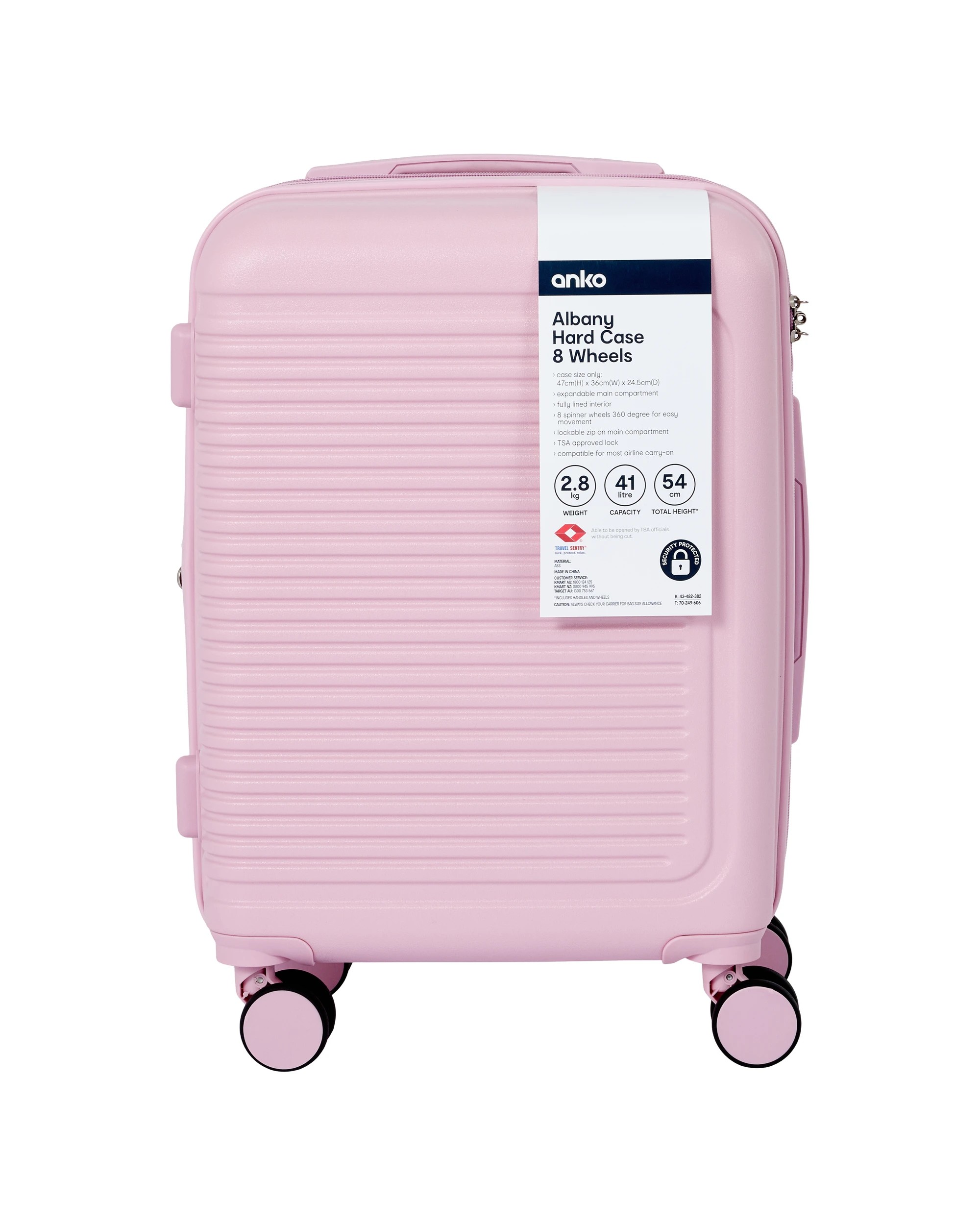 8 47cm Albany Hard Case 4 Wheels - Blush, 8 of 8