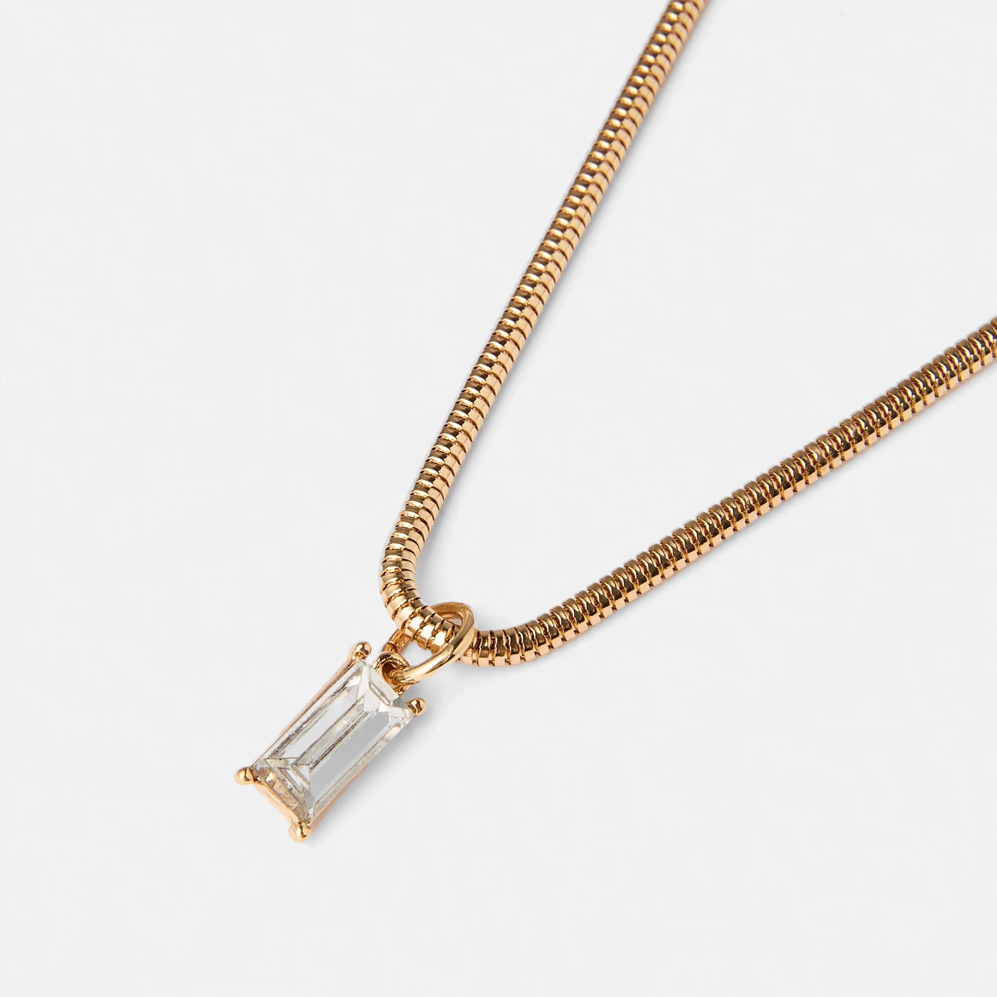 2 18K Gold Plated Snake Chain Necklace Gold, 2 of 4