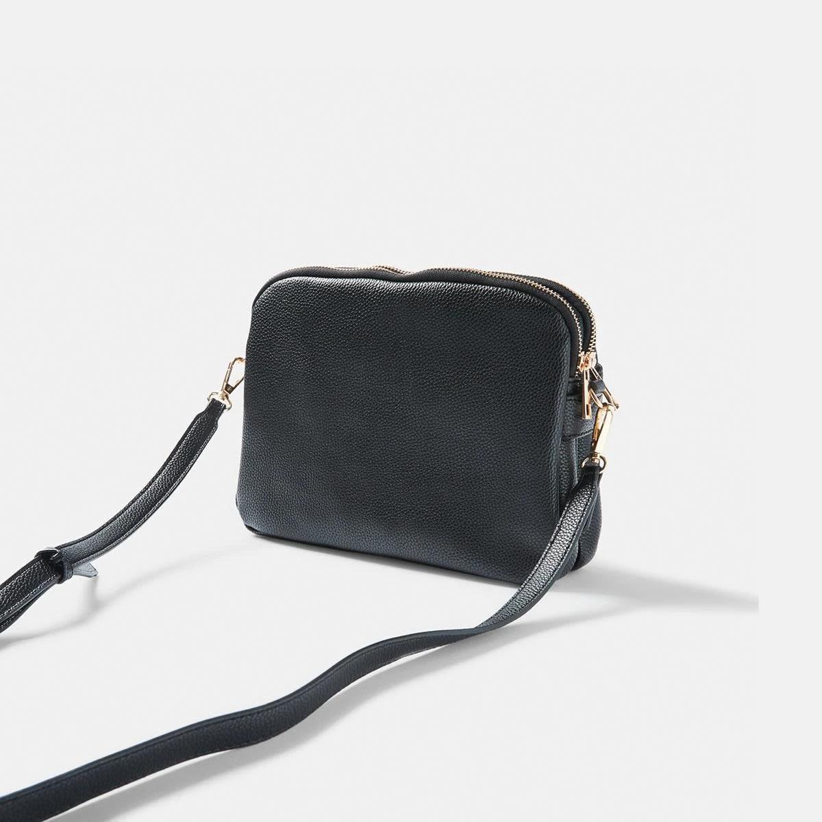 2 Double Pouch Cross Body Bag Black, 2 of 5