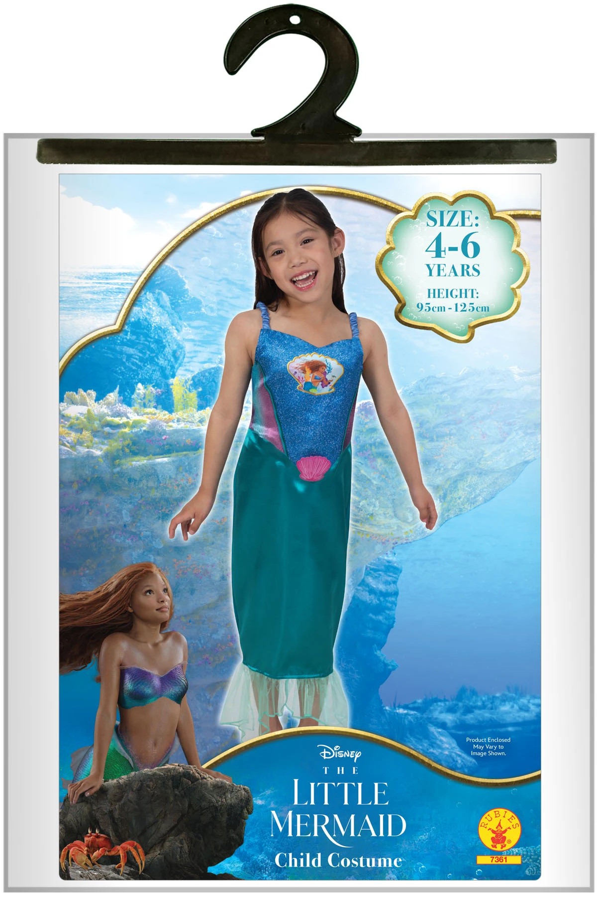 6 Disney The Little Mermaid Child Costume - Ages 4-6, 6 of 6