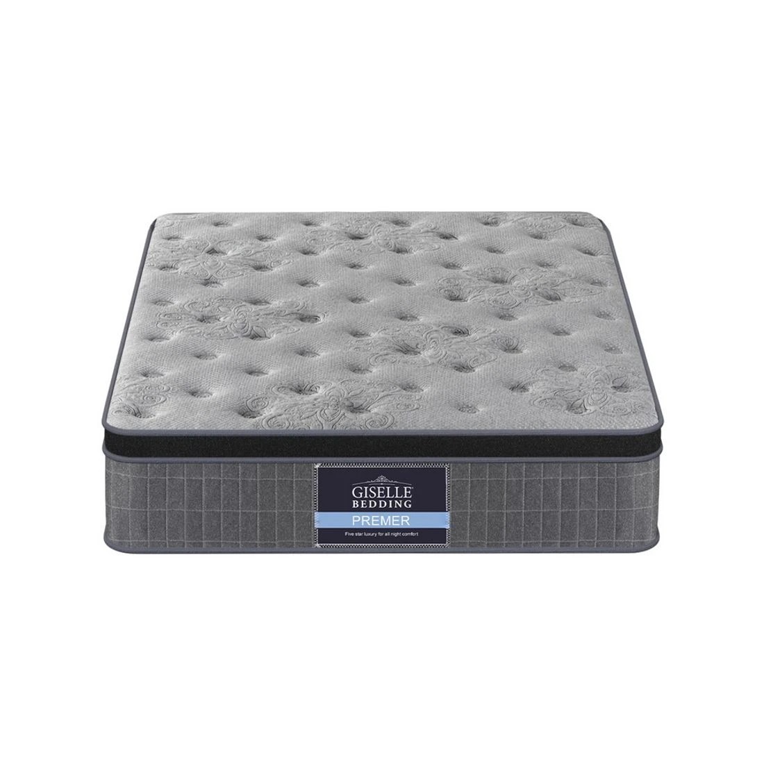3 26cm Giselle Mattress King Single Latex Foam - King Single Bed - Charcoal, 3 of 7