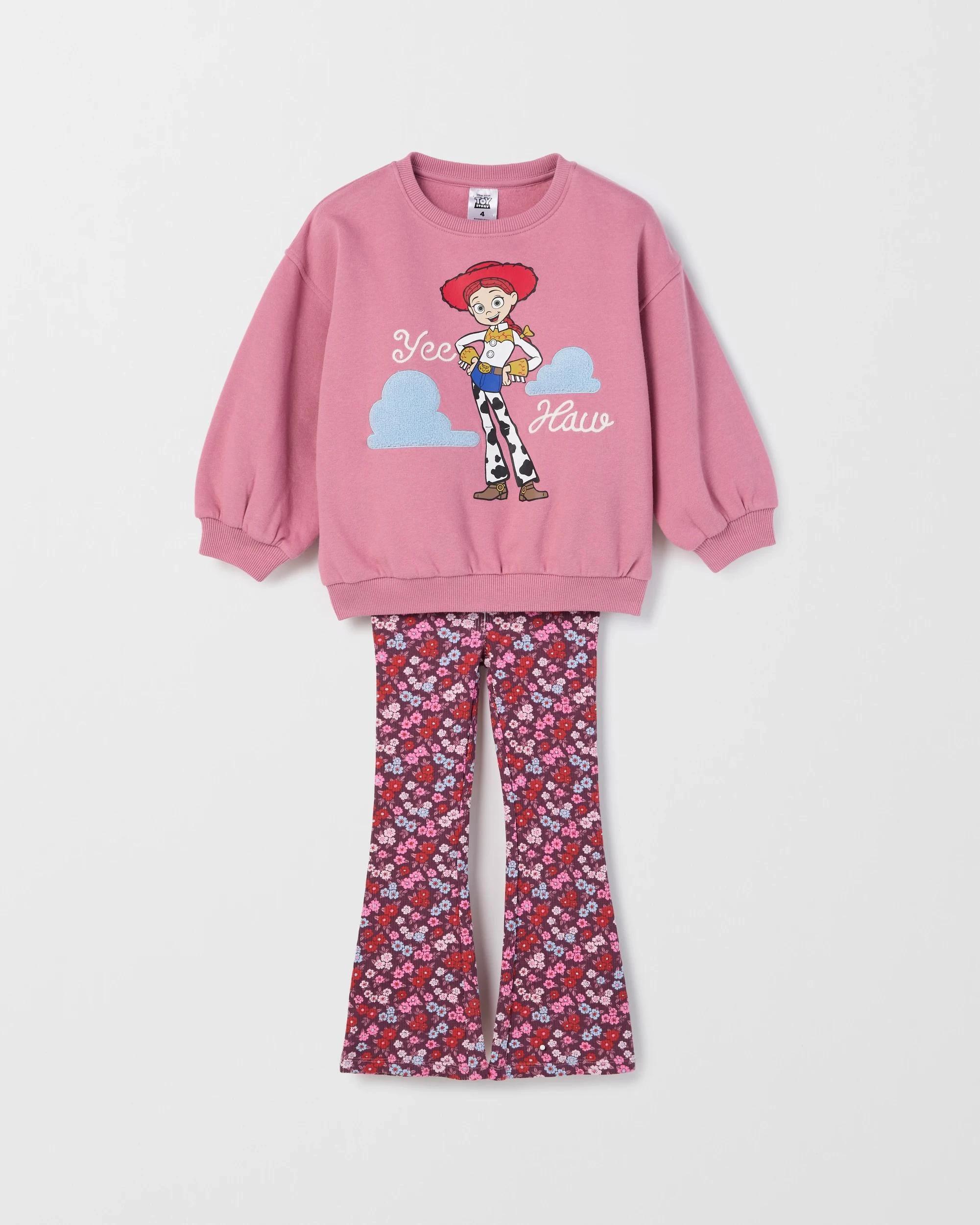 6 Disney Toy Story Australian Cotton Blend Fleece Top and Leggings Set PINK, 6 of 8