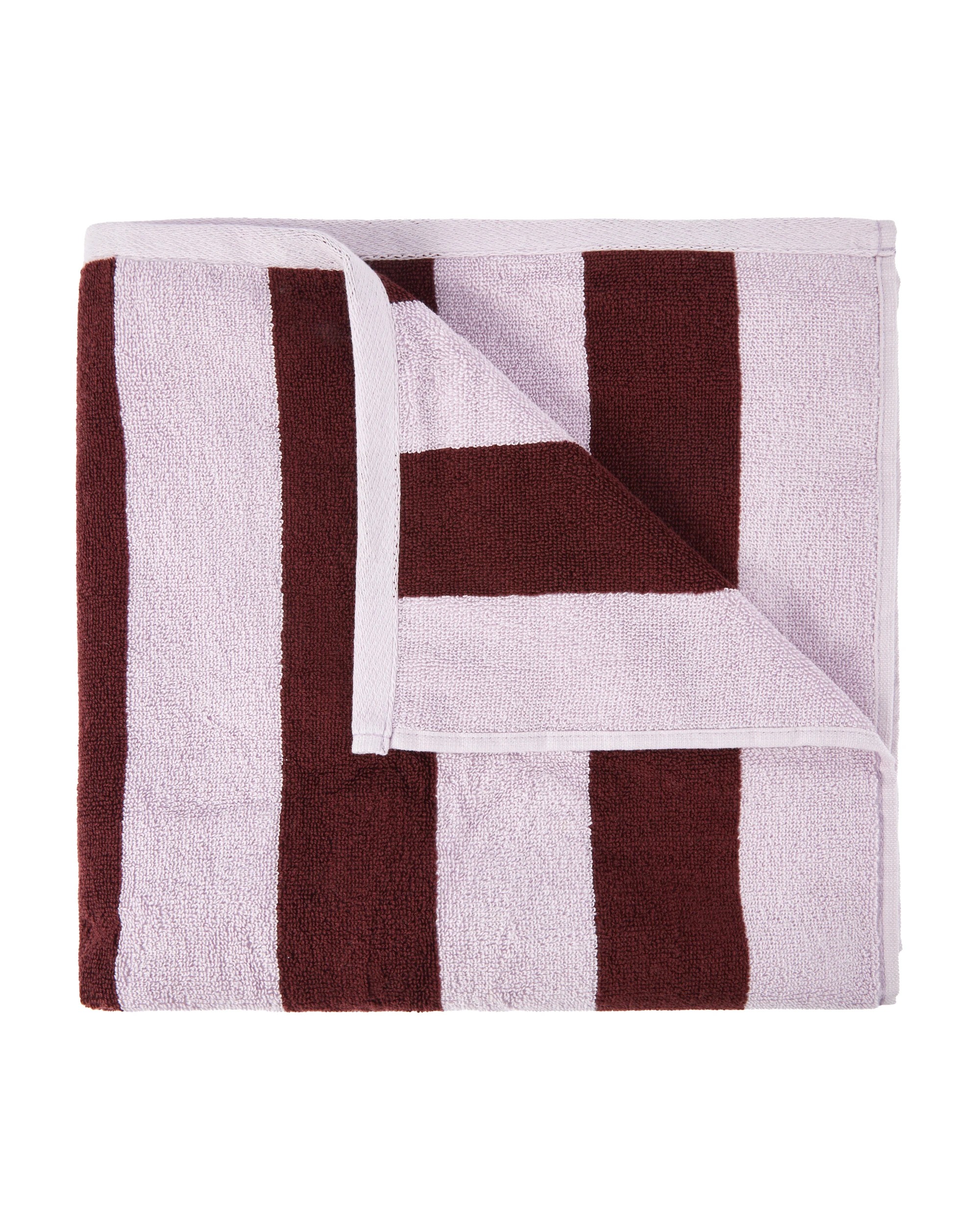 1 Stripe Cotton Bath Towel - Port, 1 of 5