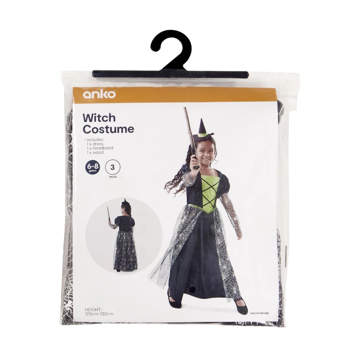 10 3 Piece Witch Costume - Ages 6-8, 10 of 10