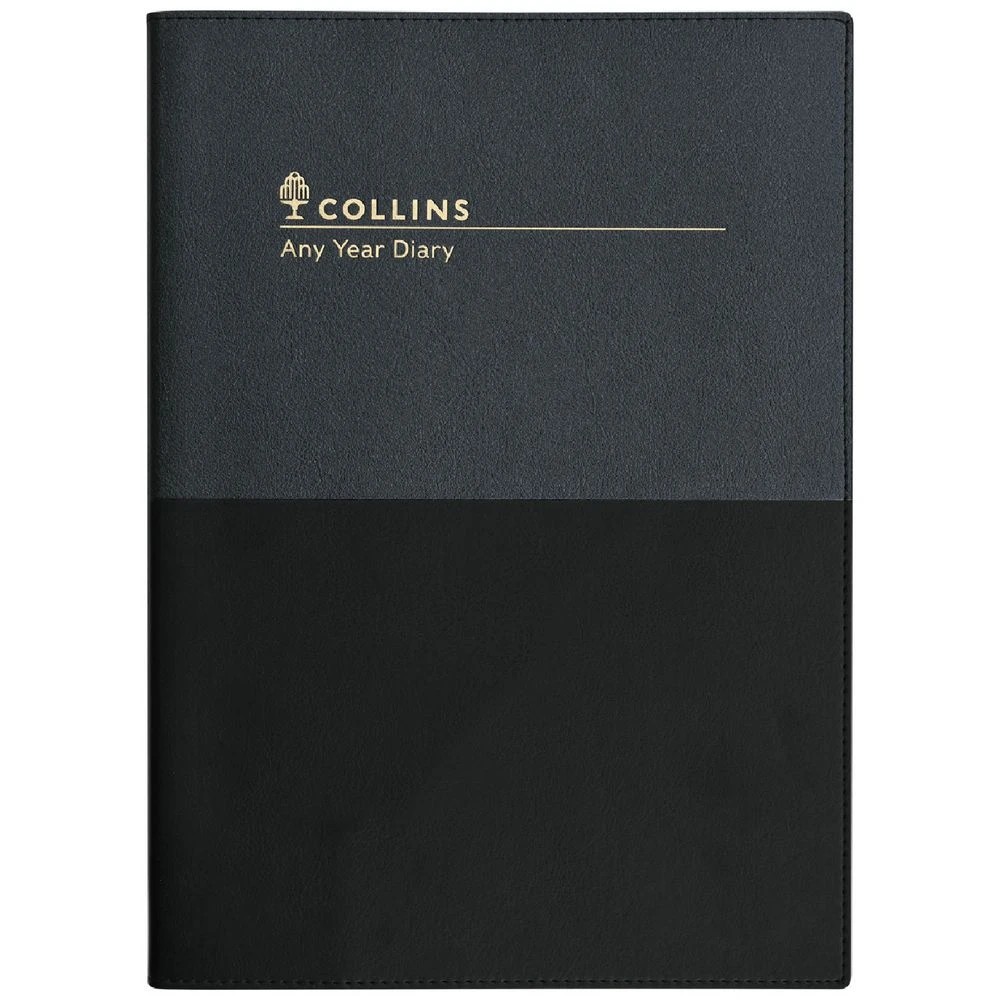 1 Collins Debden Vanessa A4 Week-to-View Undated Diary Black, 1 of 8
