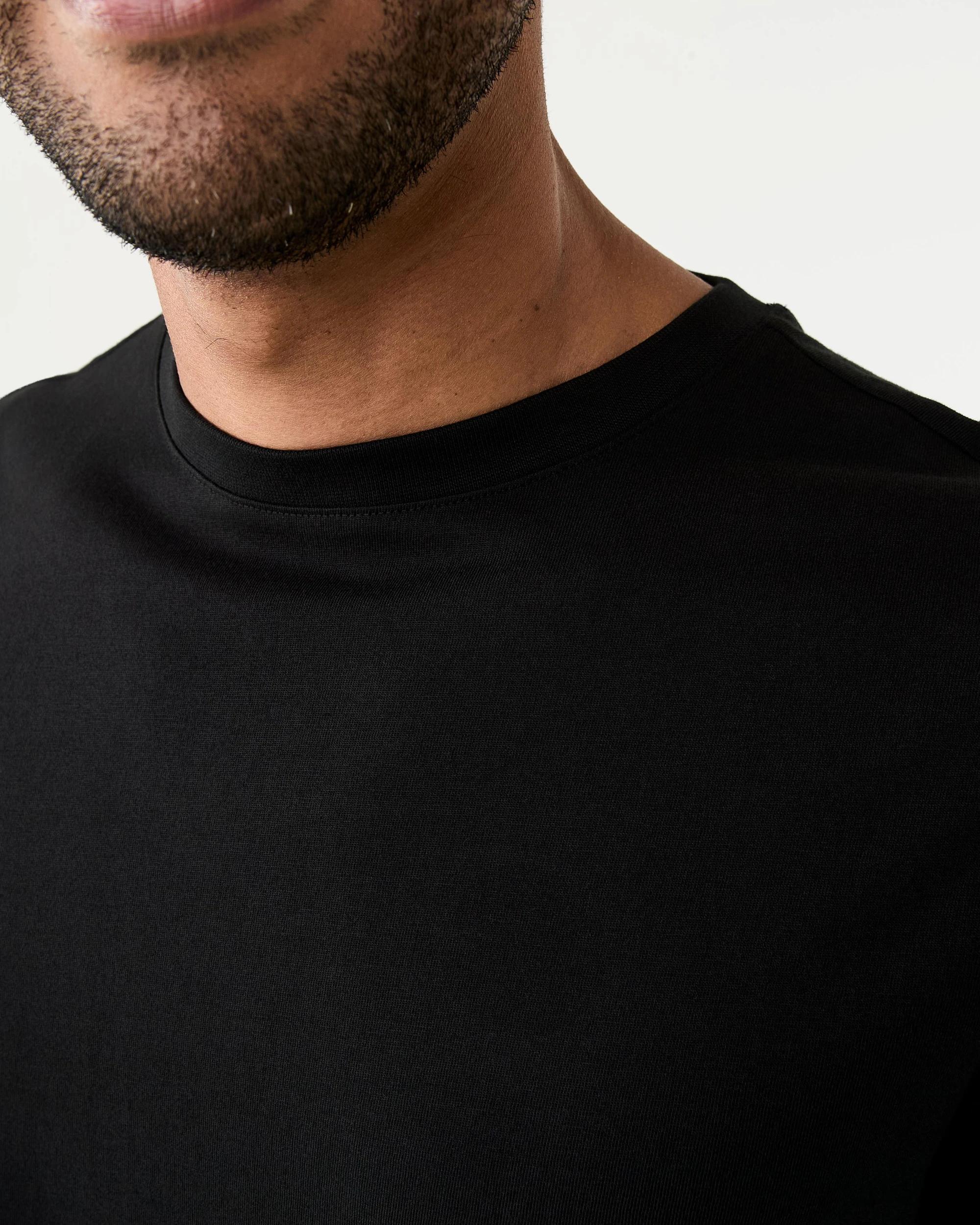 5 Cotton Crew Neck T-shirt Black, 5 of 5