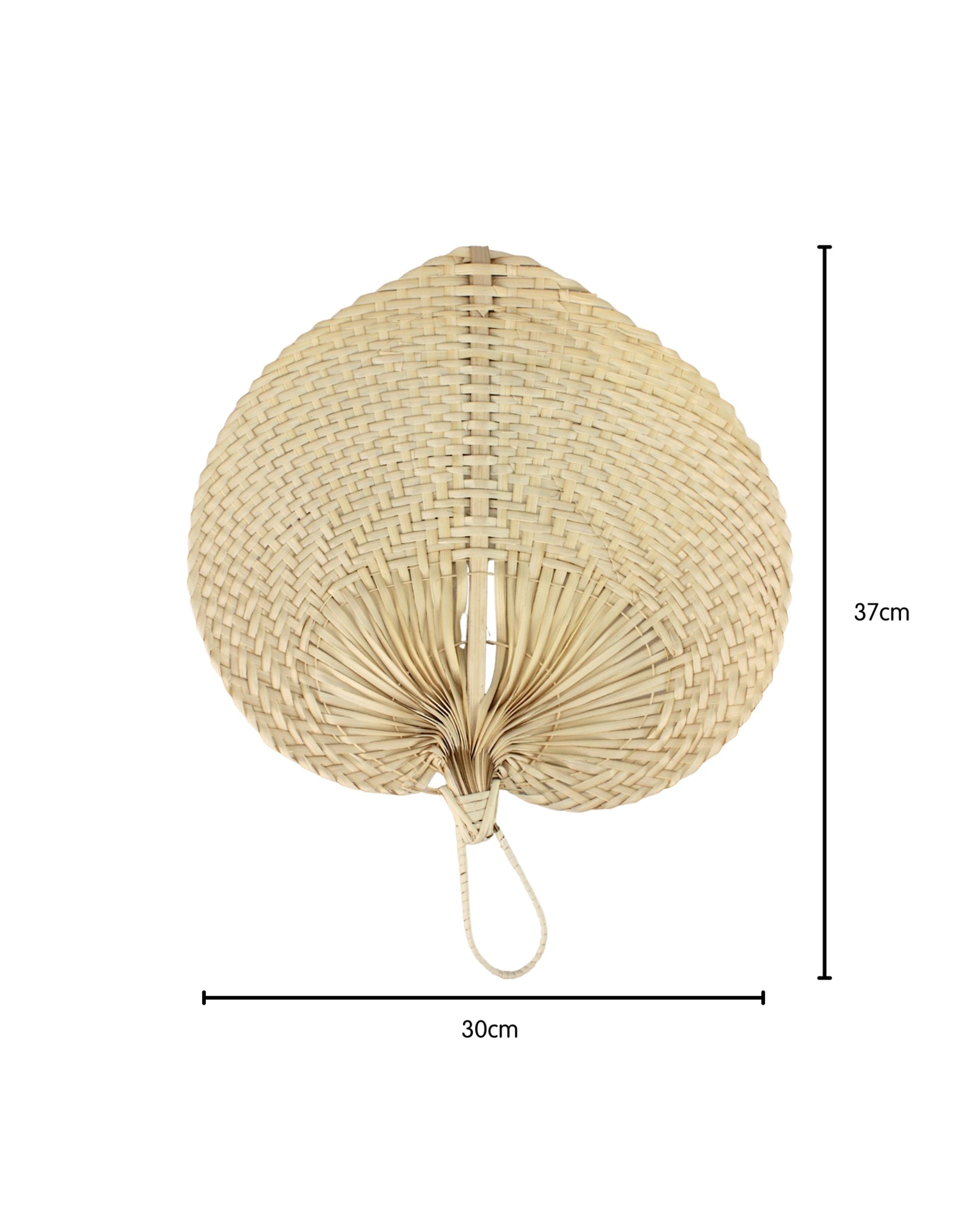 3 Party Maker Raffia Fan 37cm - Natural, 3 of 3