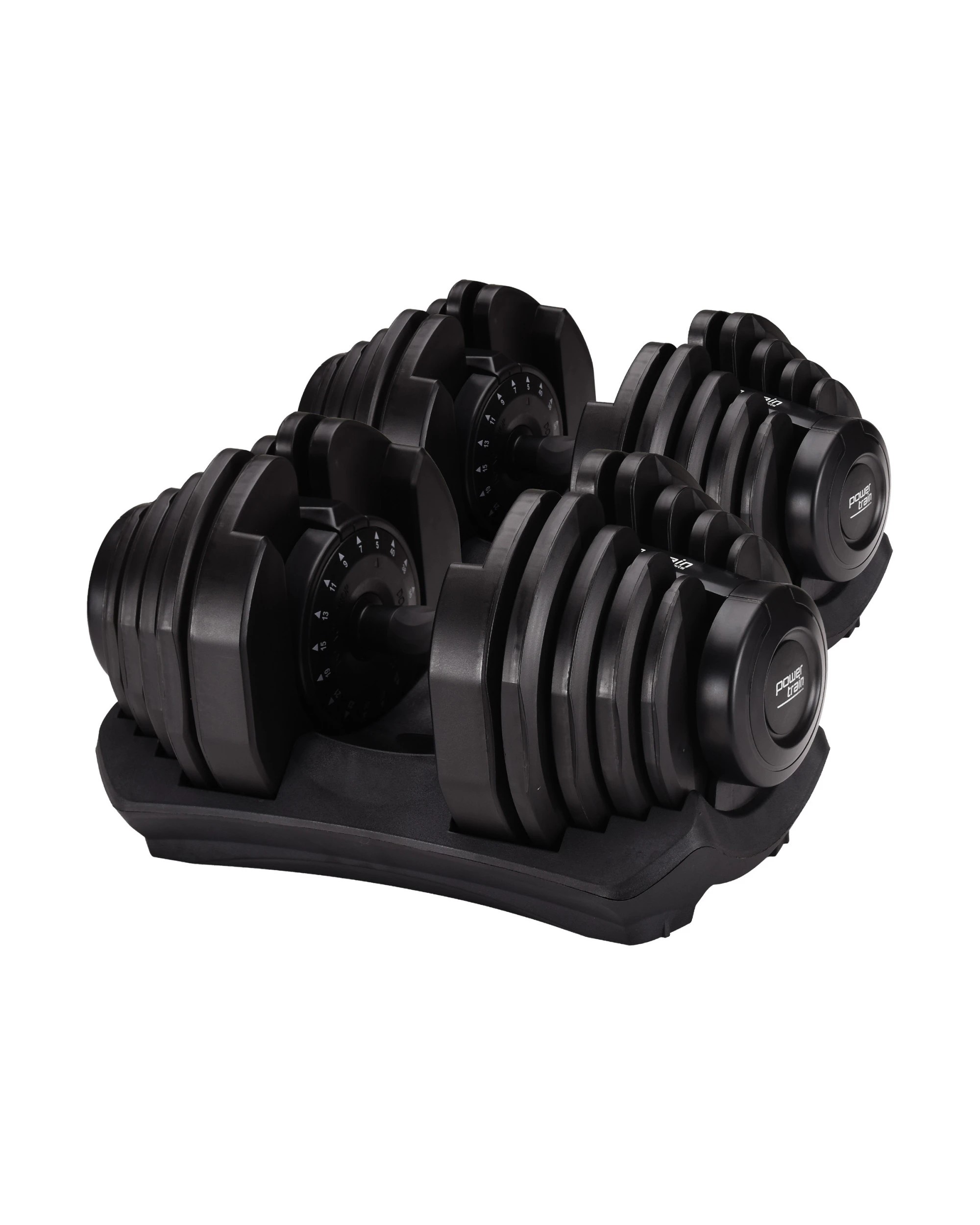 1 Powertrain 2x 40kg Adjustable Dumbbell Home Gym Exercise Equipment Free Weights, 1 of 7