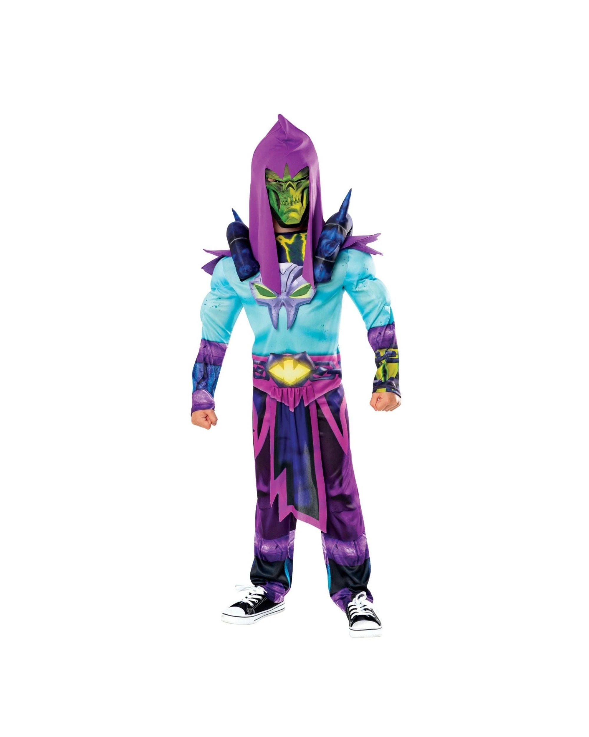 1 Masters of the Universe Skeletor Deluxe Child Costume Size 7-8 Years, 1 of 4