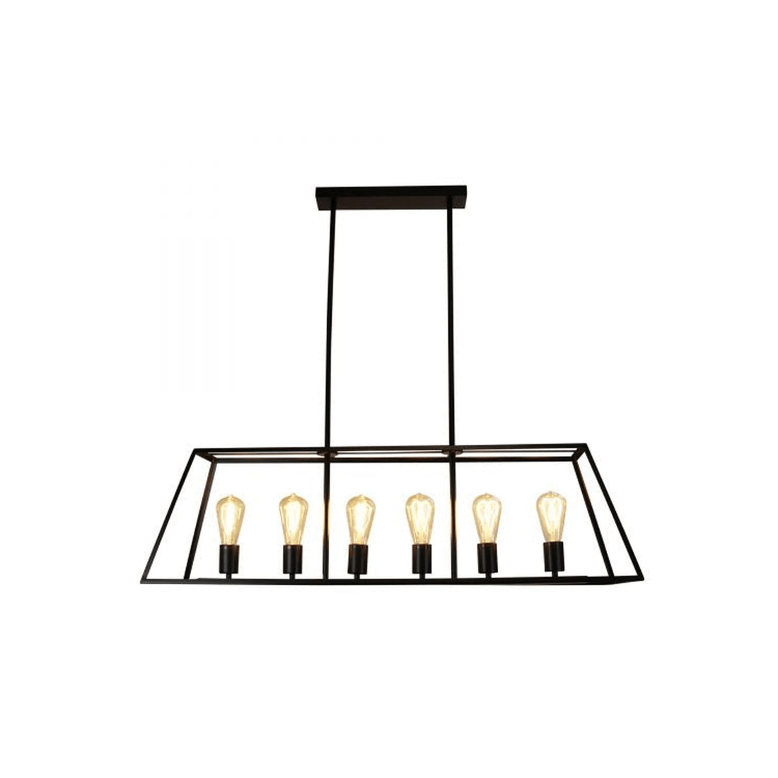 3 Oriel Lighting SOUTHPORT.100 6-Light Black Steel Pendant (E27, Matt)
 - black, 3 of 4