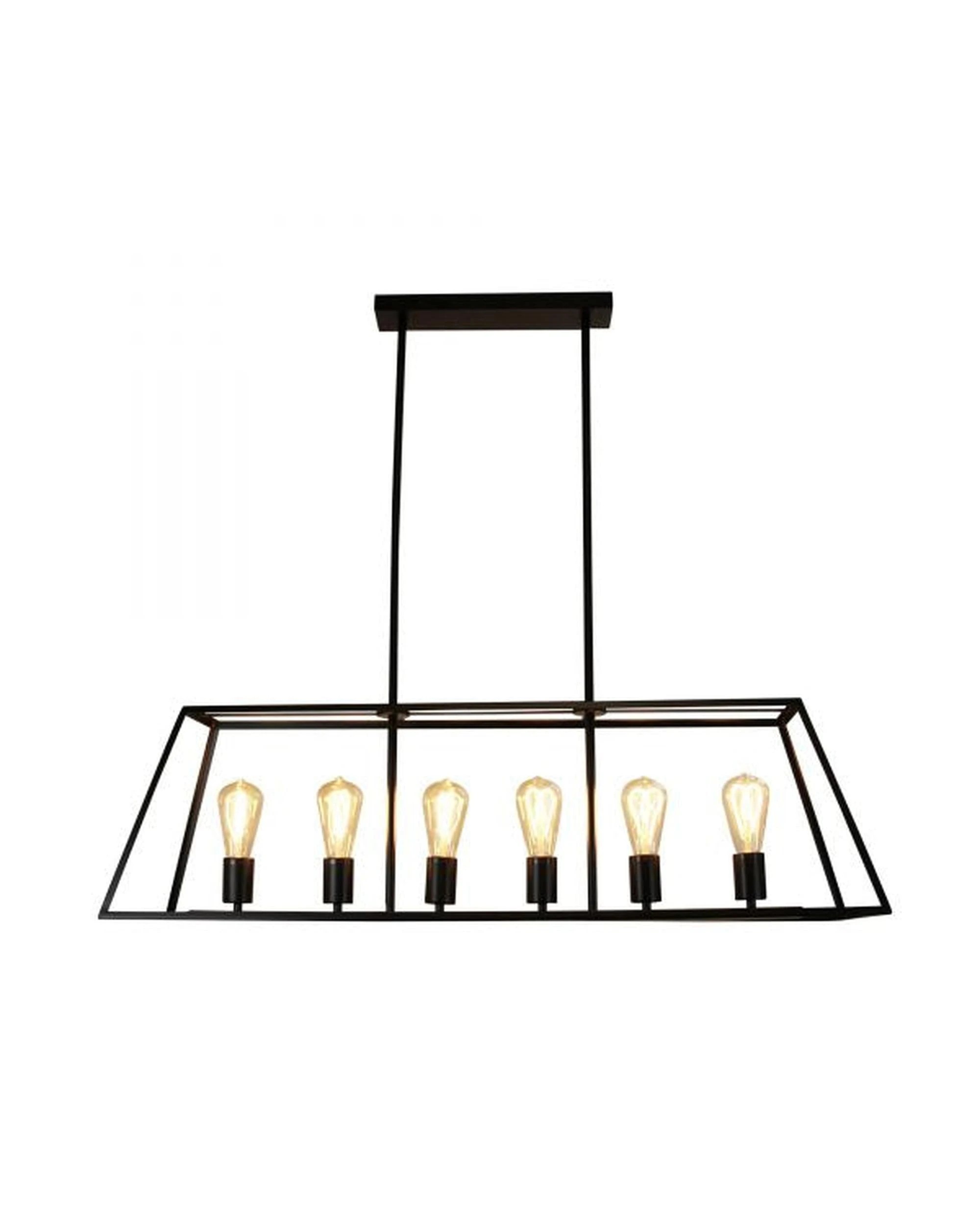 3 Oriel Lighting SOUTHPORT.100 6-Light Black Steel Pendant (E27, Matt)
 - black, 3 of 4