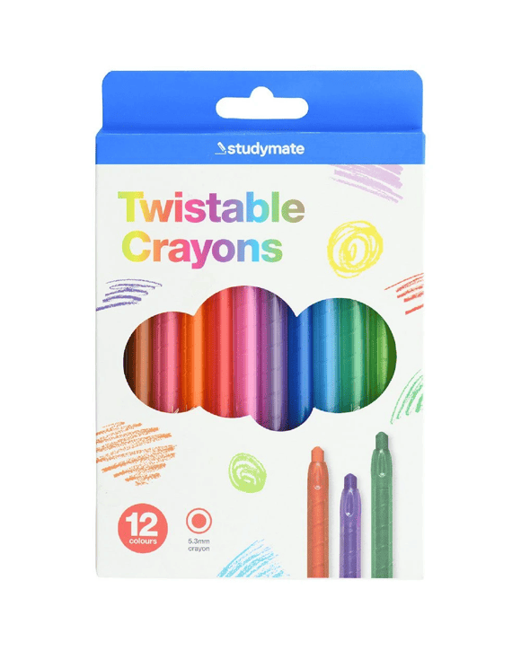 Studymate Twistable Crayons 12 Pack