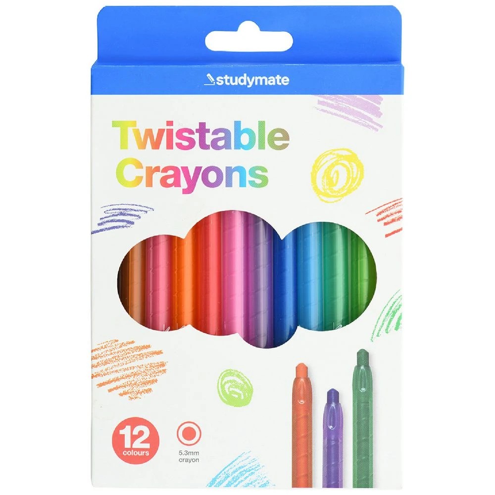 1 Studymate Twistable Crayons 12 Pack, 1 of 10