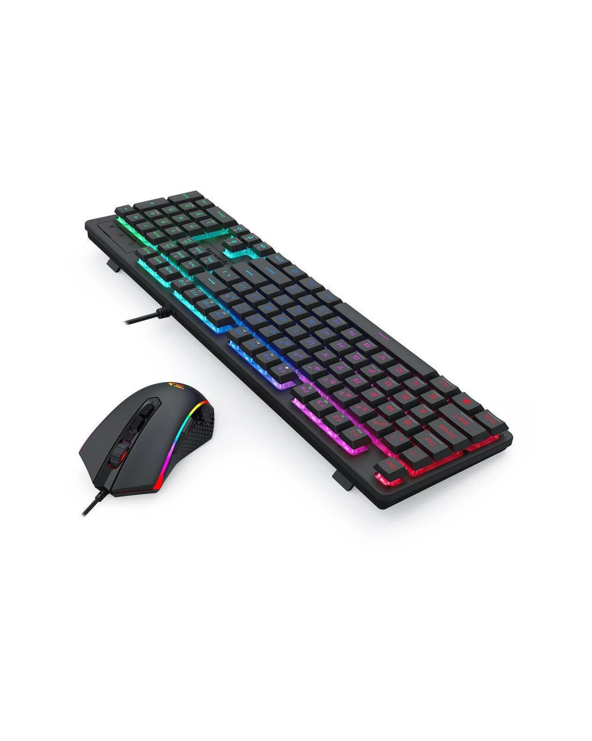 4 Redragon S107RGBBA Black Full Size RGB Membrane Keyboard Mouse Combo, 4 of 7
