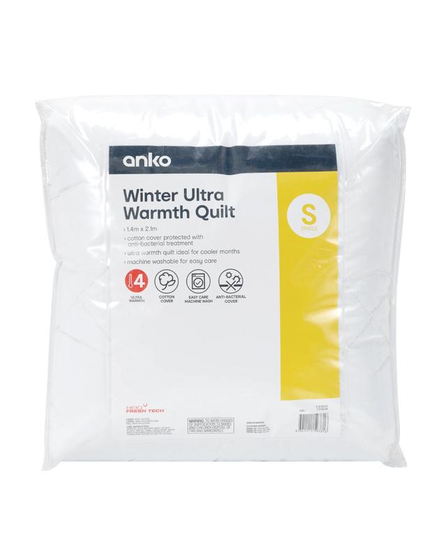 Winter Ultra Warmth Quilt - Single Bed, W