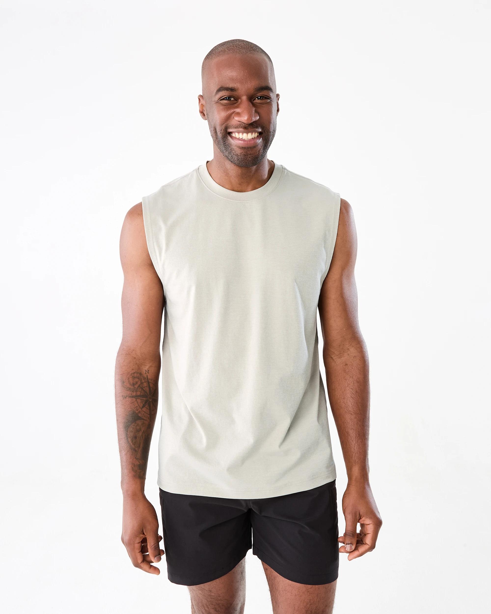 1 Active Mens Training Oversized Muscle Reef Grey, 1 of 7