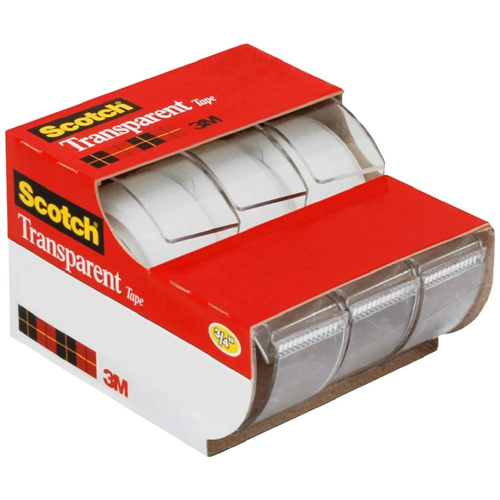 3 Scotch 600 Transparent Adhesive Tape Dispenser 3 Pack, 3 of 5