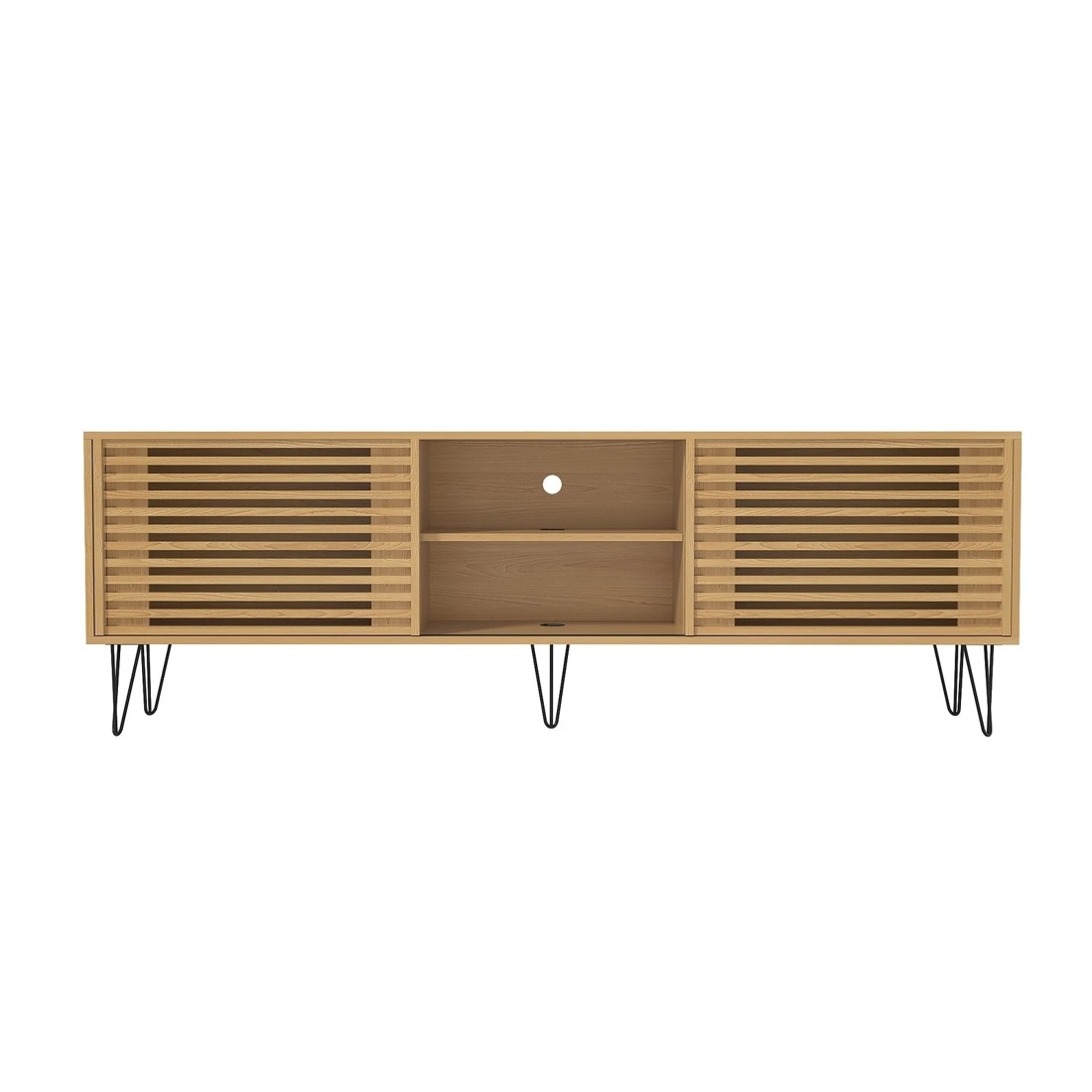 7 Oikiture Entertainment Unit Tv Cabinet 180cm
 - Natural, 7 of 10