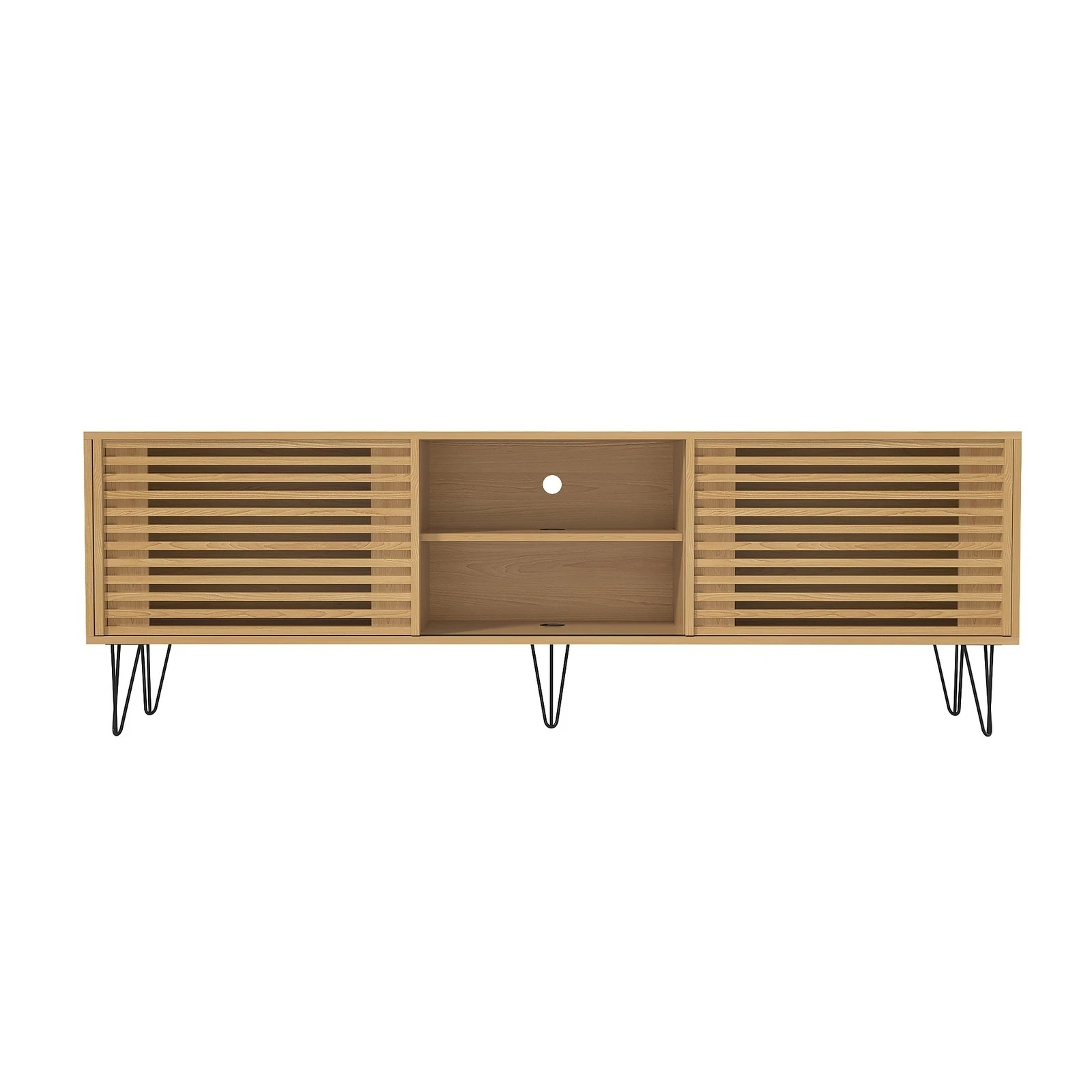 6 Oikiture Entertainment Unit Tv Cabinet 180cm
 - Natural, 6 of 9