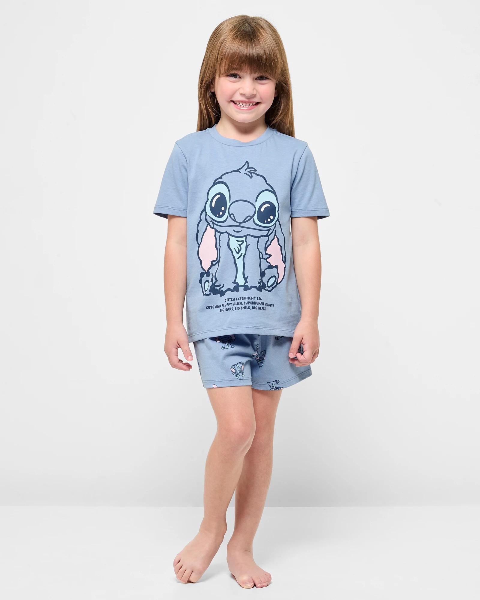 2 Disney Stitch  Australian Cotton Younger Kids 2 Pack Pyjama Set BLUE, 2 of 4