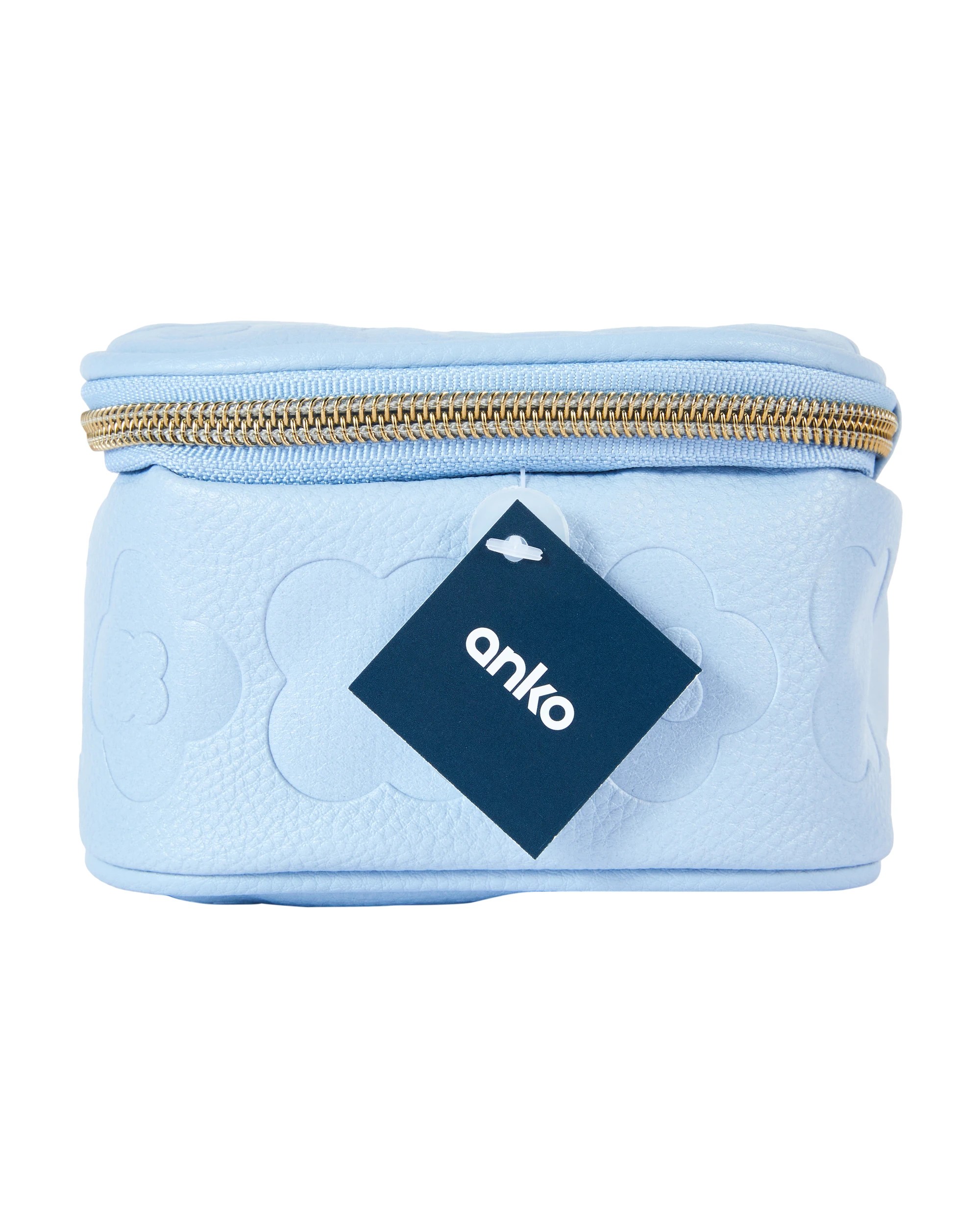 6 Pencil Case Zip Top - Blue Flower, 6 of 6
