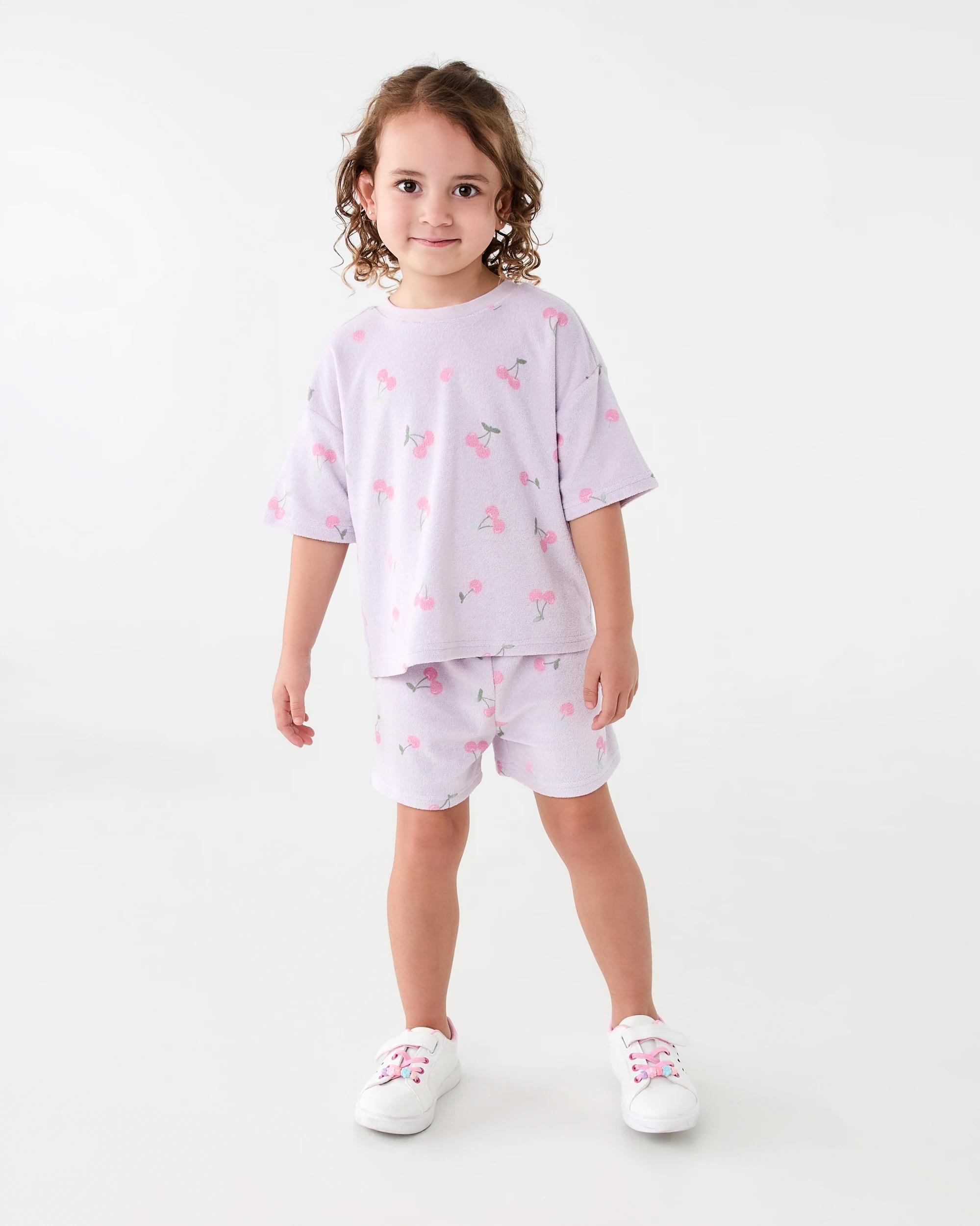 6 Oversized Terry T-shirt Pur Cherry, 6 of 7