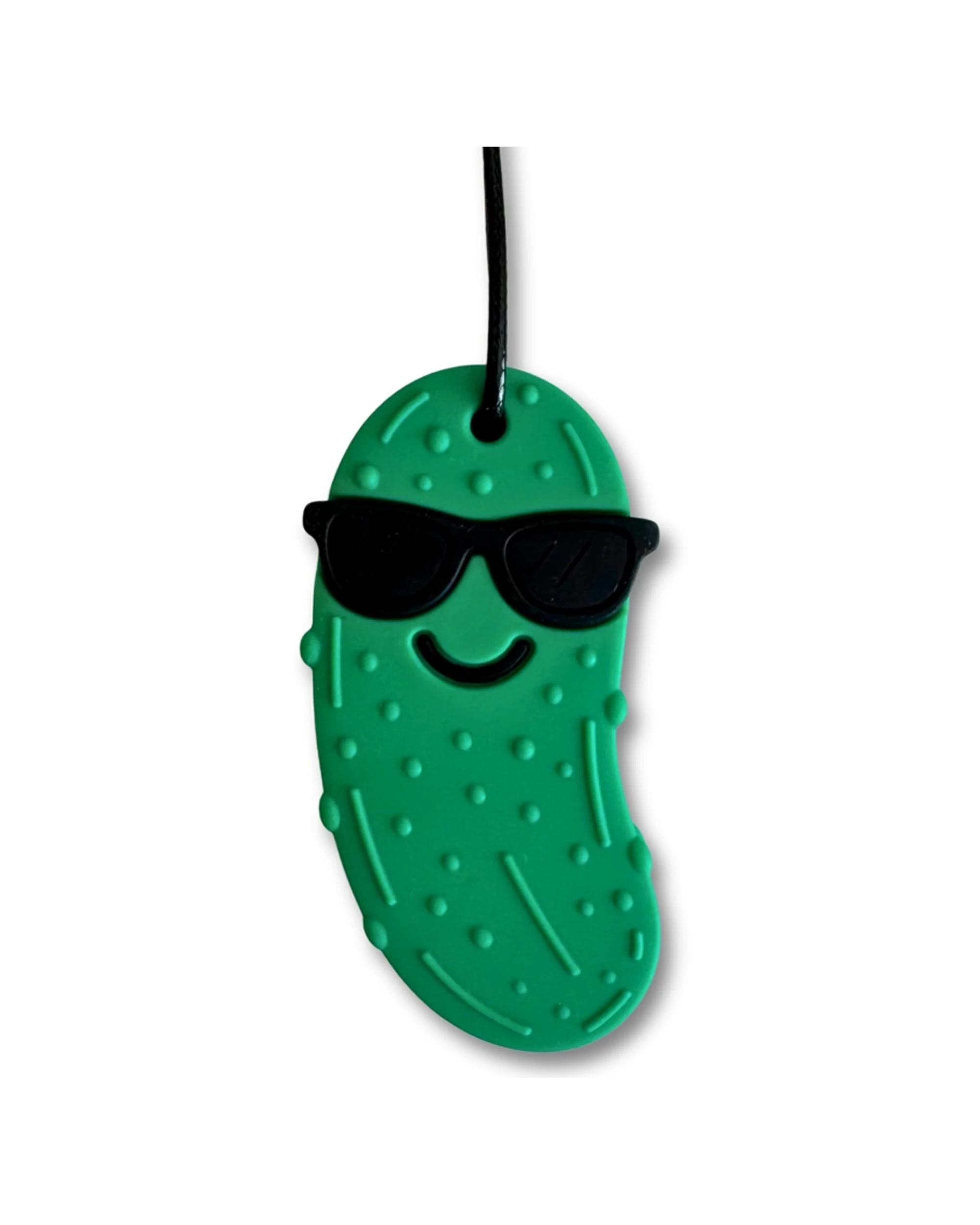 1 Jellystone Designs Kids Pickle Sensory Pendant Firm Chew Necklace Chilled - Green, 1 of 1