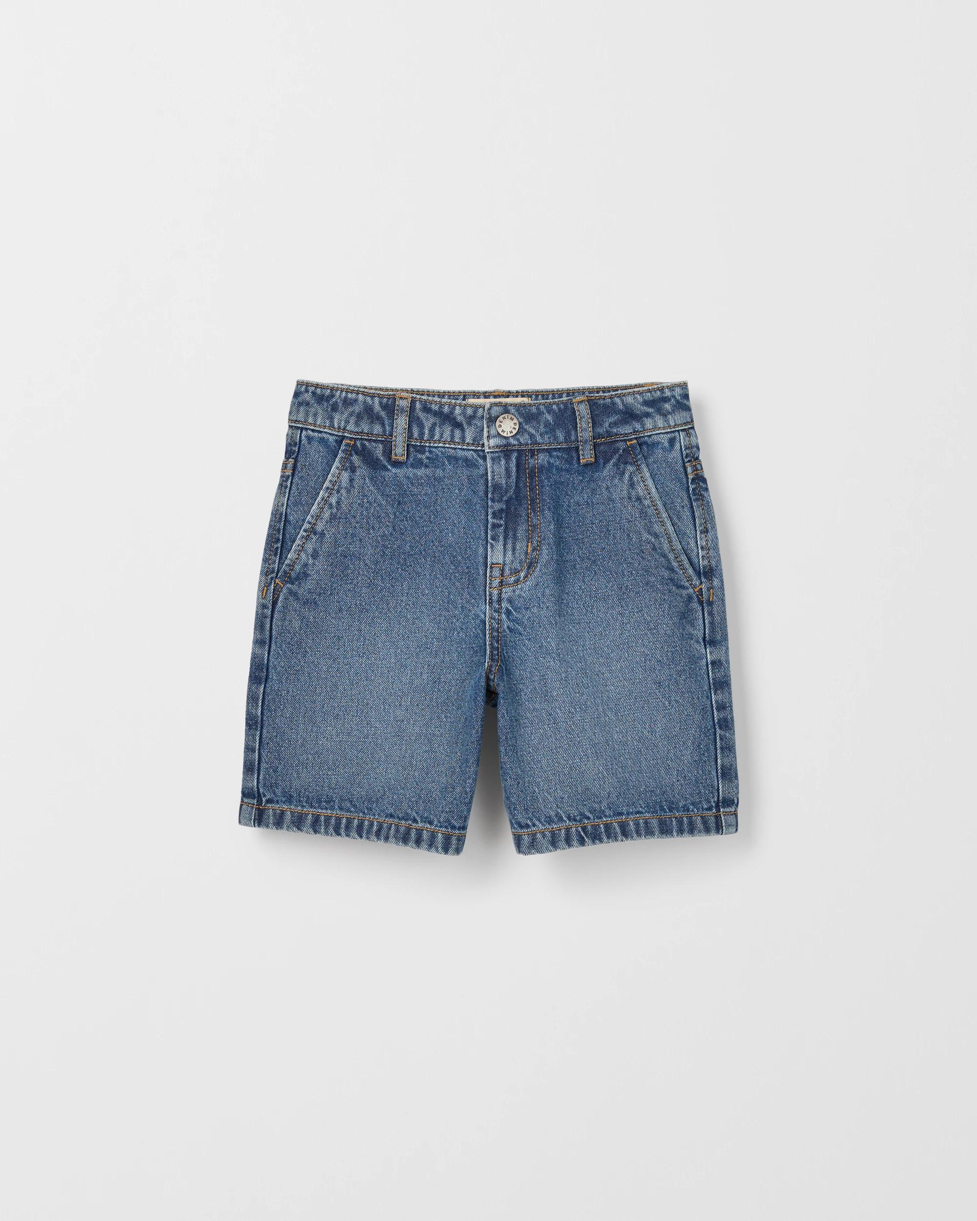 5 Target Kids Cotton Structured Waist Denim Shorts MID WASH, 5 of 5