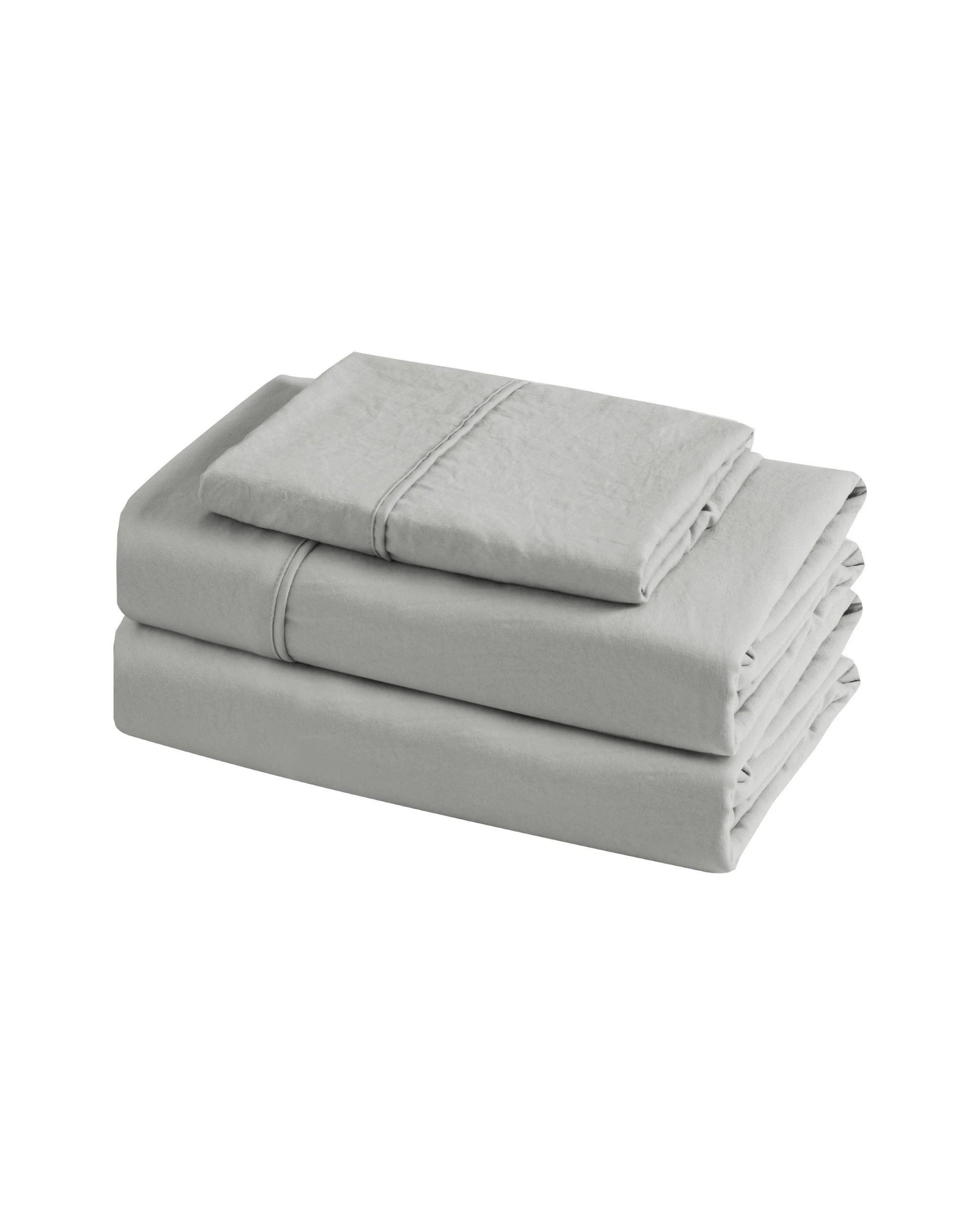 6 Dreamaker Superfine Washed Microfibre Sheet Set - King Single Bed - Dove Grey, 6 of 6