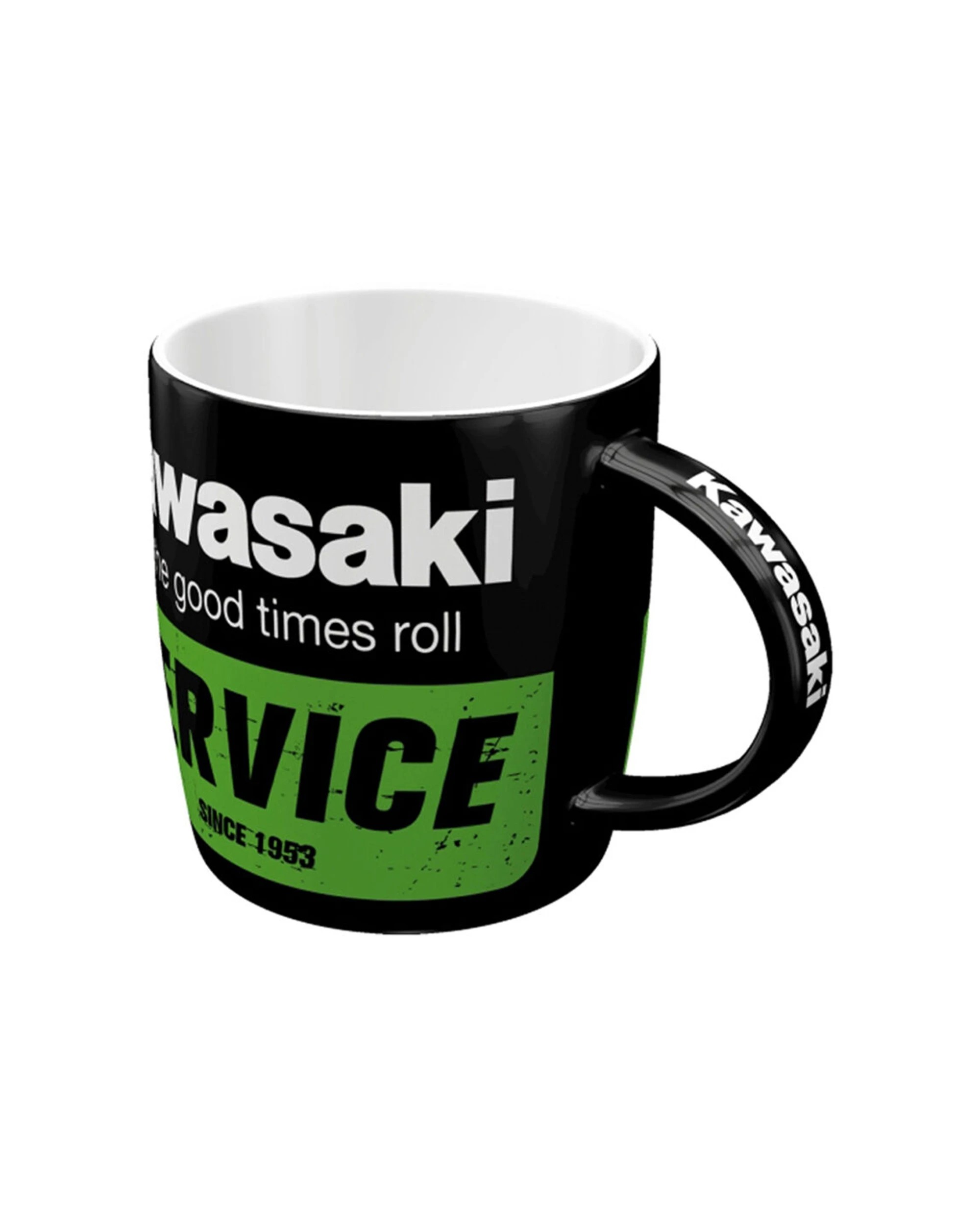 2 Nostalgic-Art Ceramic Mug 330ml Mug - Kawasaki Service Retro Design - Black, 2 of 4