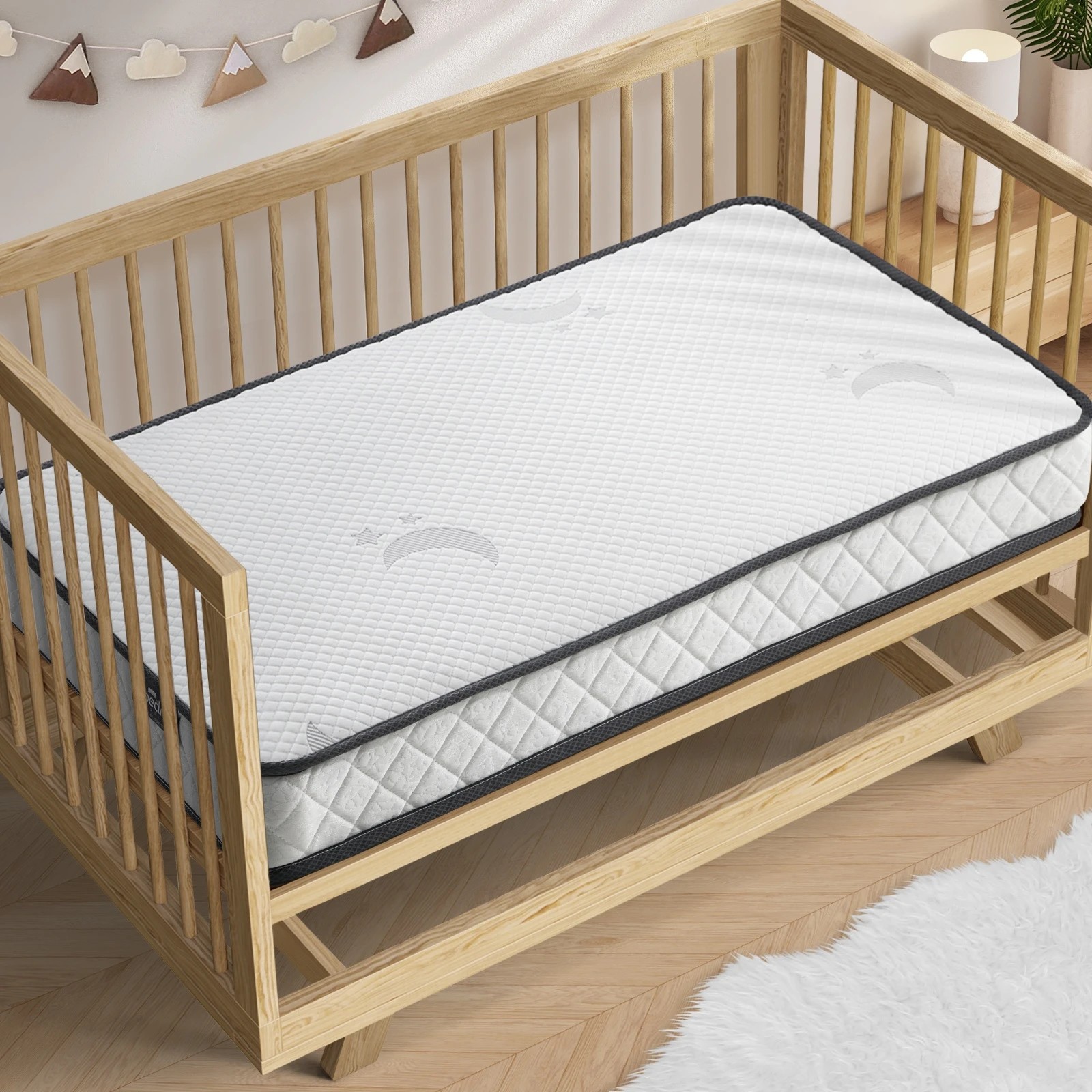3 Bedra Bedding Baby Cot Mattress Reversible Toddler Bed Bonnel Spring Foam 13cm, 3 of 5