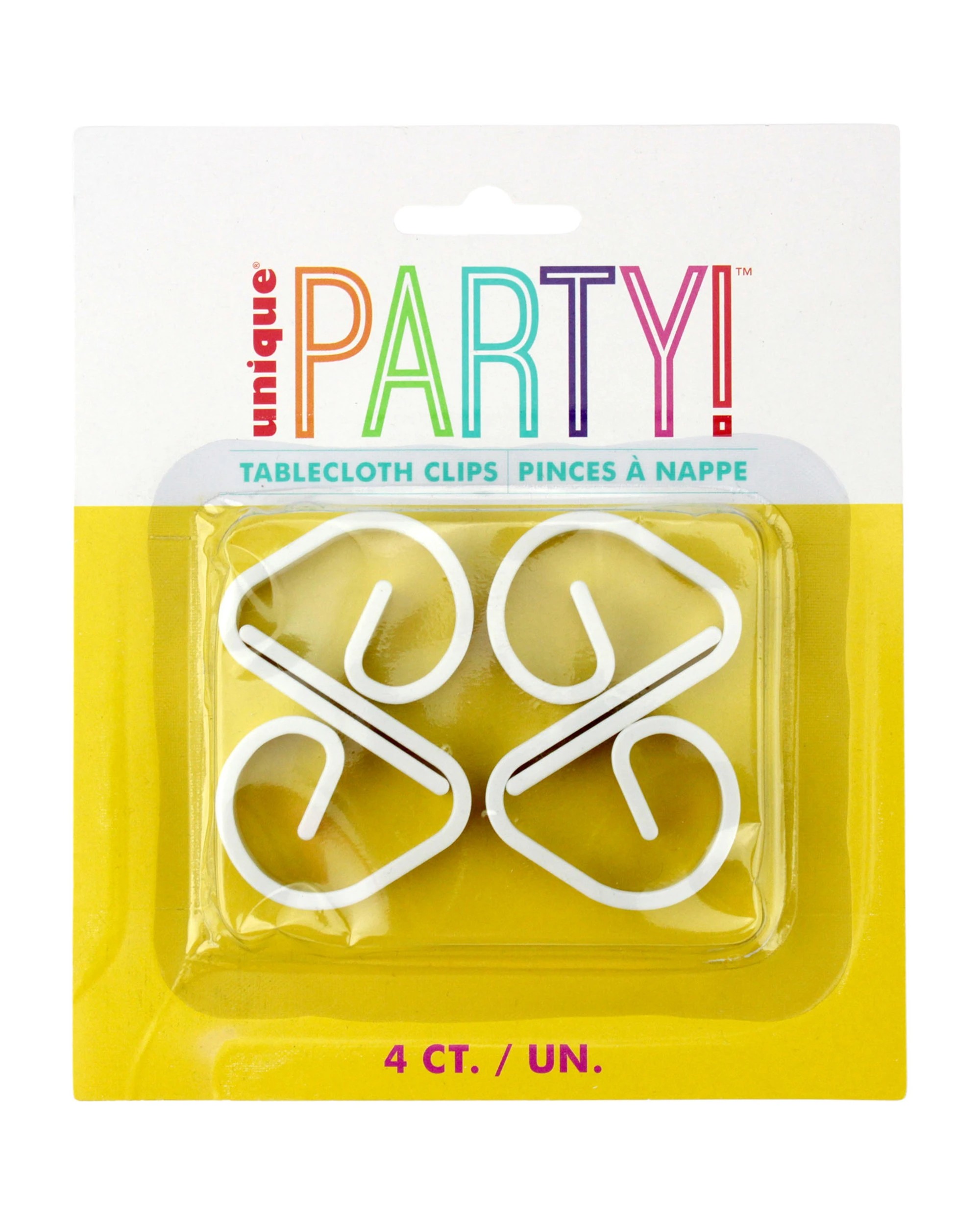 2 Unique White Plastic Tablecloth Clips Pack of 4, 2 of 3