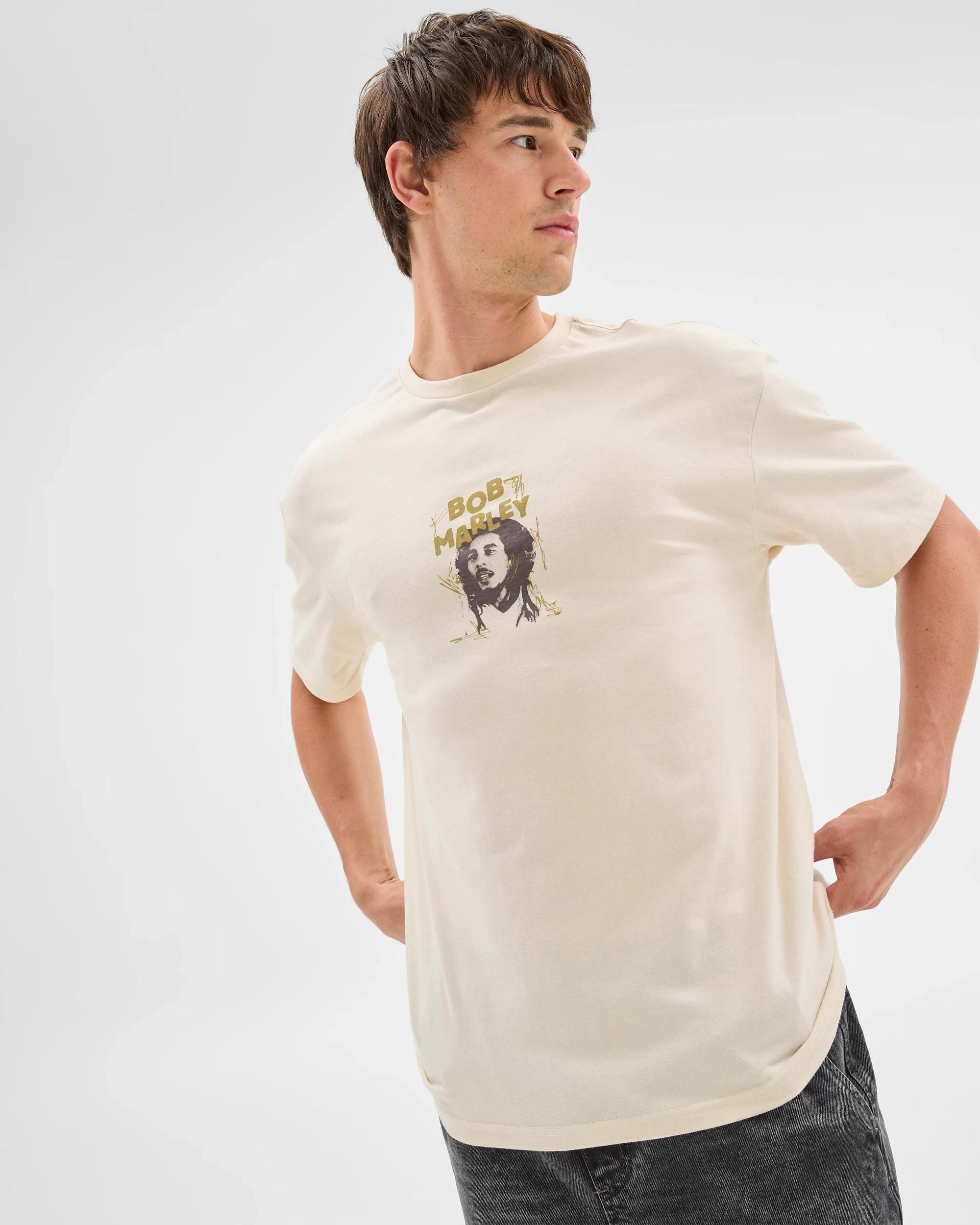 2 Licensed Bob Marley T-Shirt BEIGE, 2 of 7