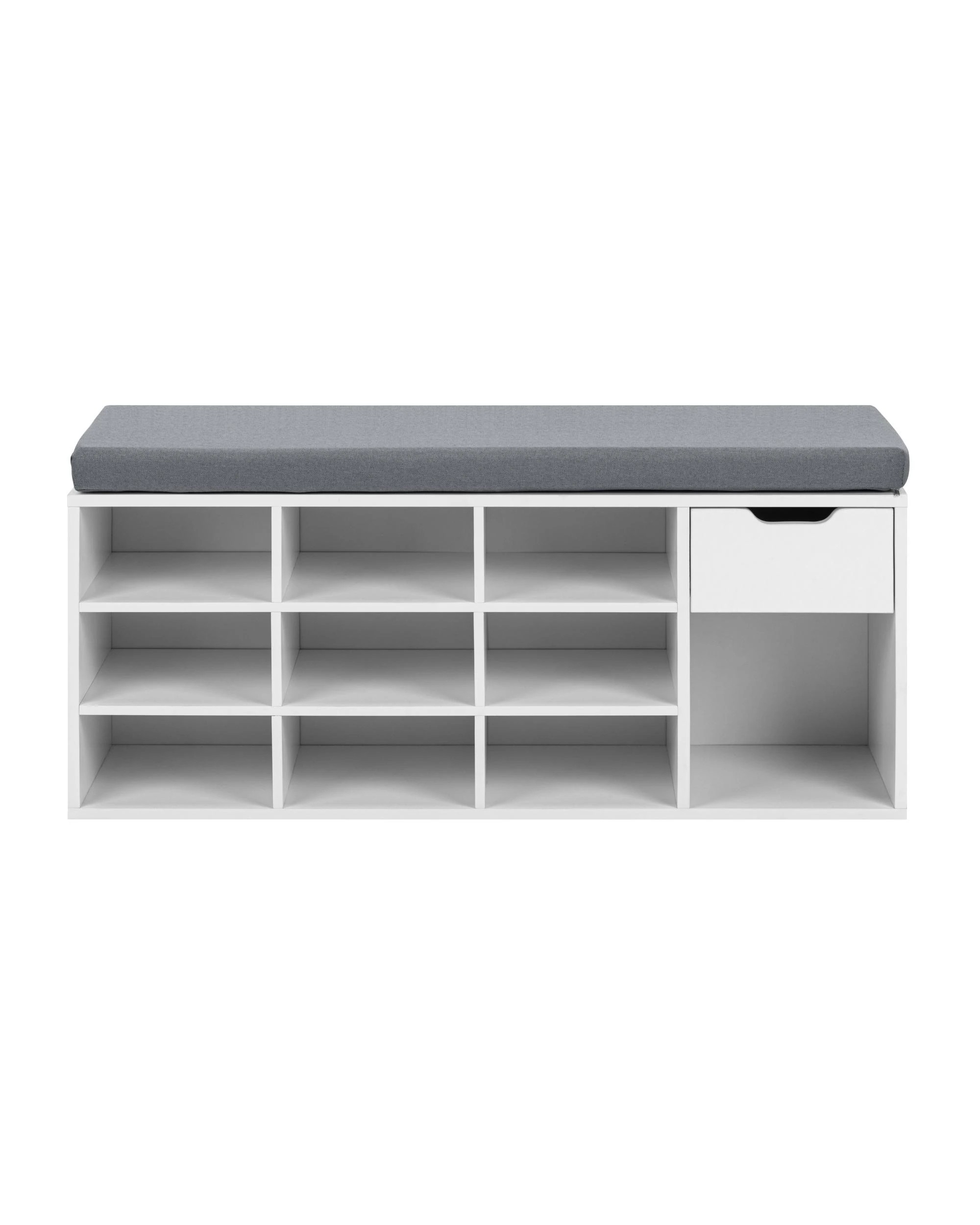 4 Kodu Shoe Cabinet Seat Bench 1 Drawer - White, 4 of 6