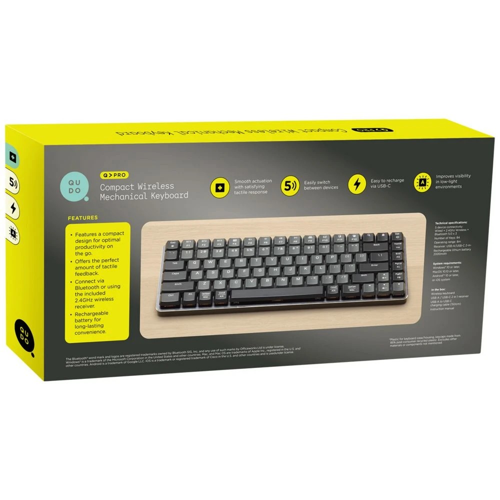 5 Qudo Wireless Compact Mechanical Keyboard, 5 of 5