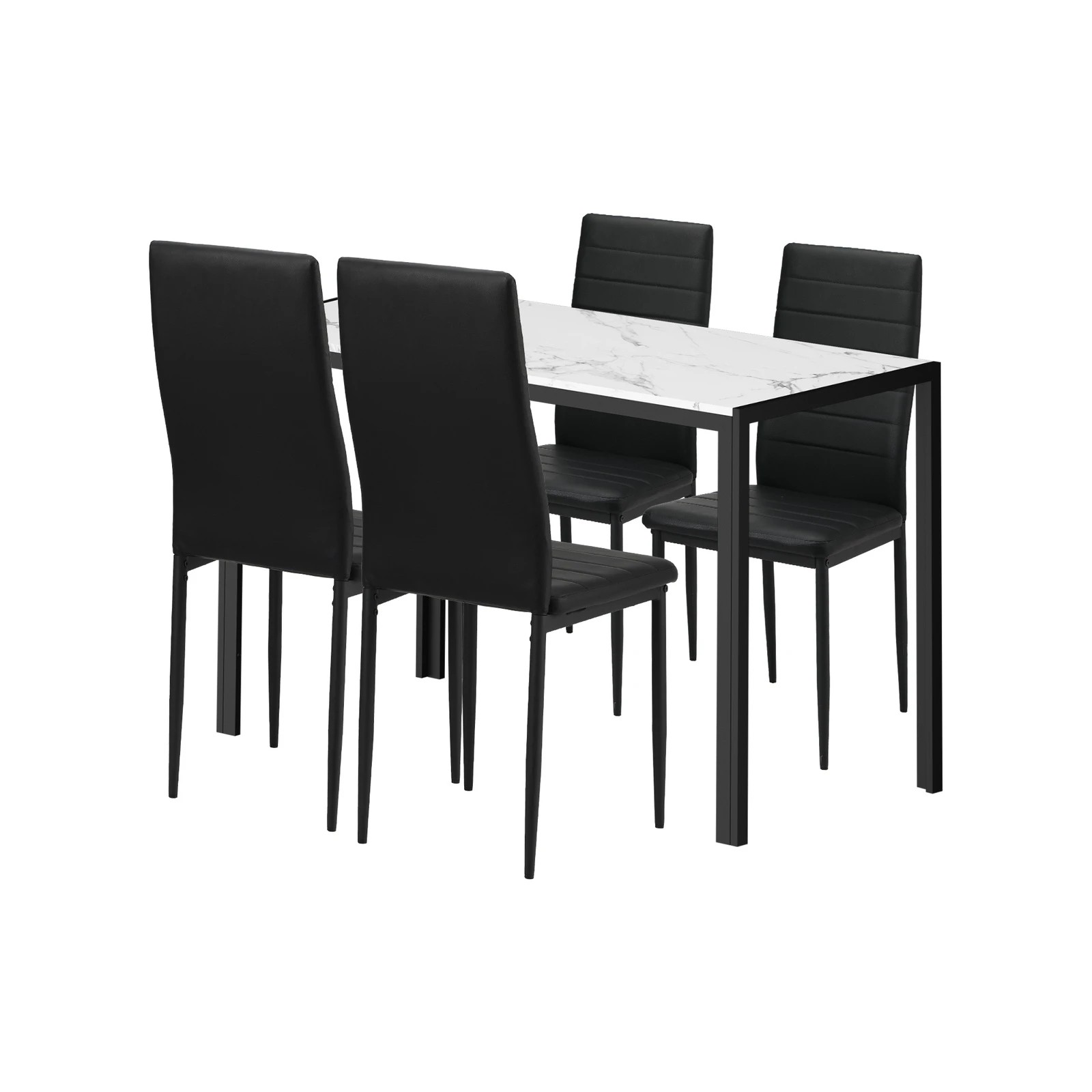 5 Oikiture 120cm Rectangle Dining Table With 4pcs Dining Chairs Marble
 - Multi, 5 of 7