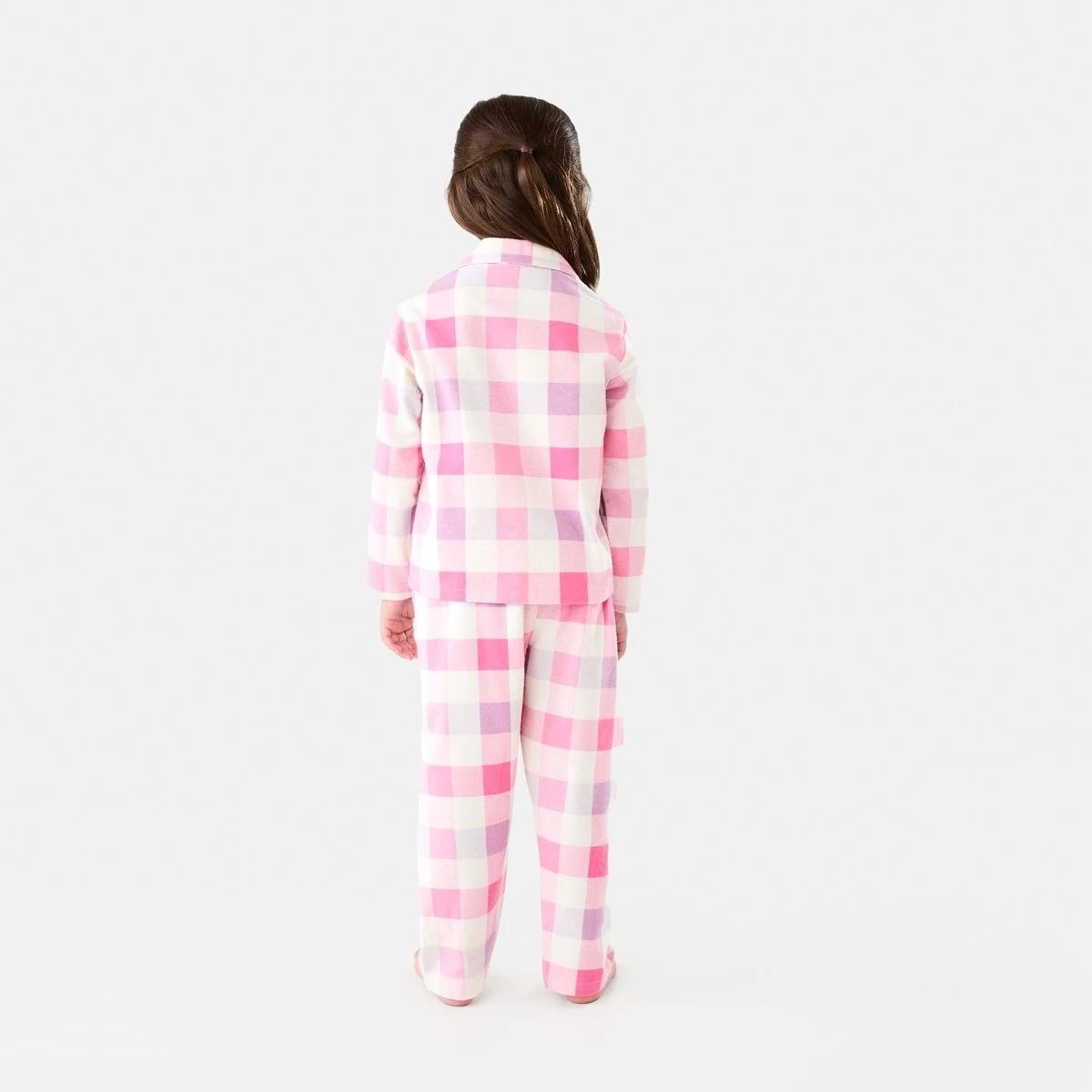 2 Flannelette Pyjama Set Pnk Check2, 2 of 9