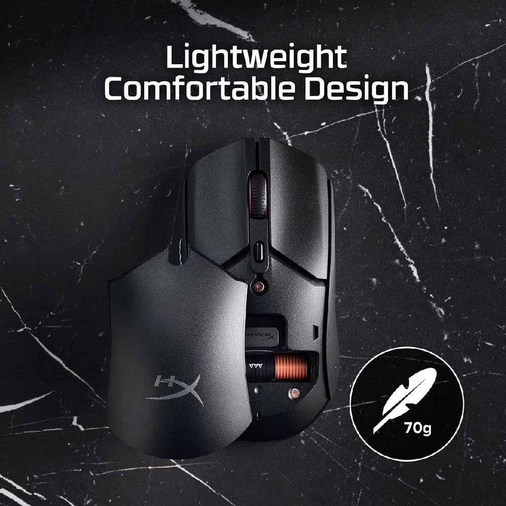 8 HyperX Pulsefire Haste 2 Core Wireless Gaming Mouse Black, 8 of 10