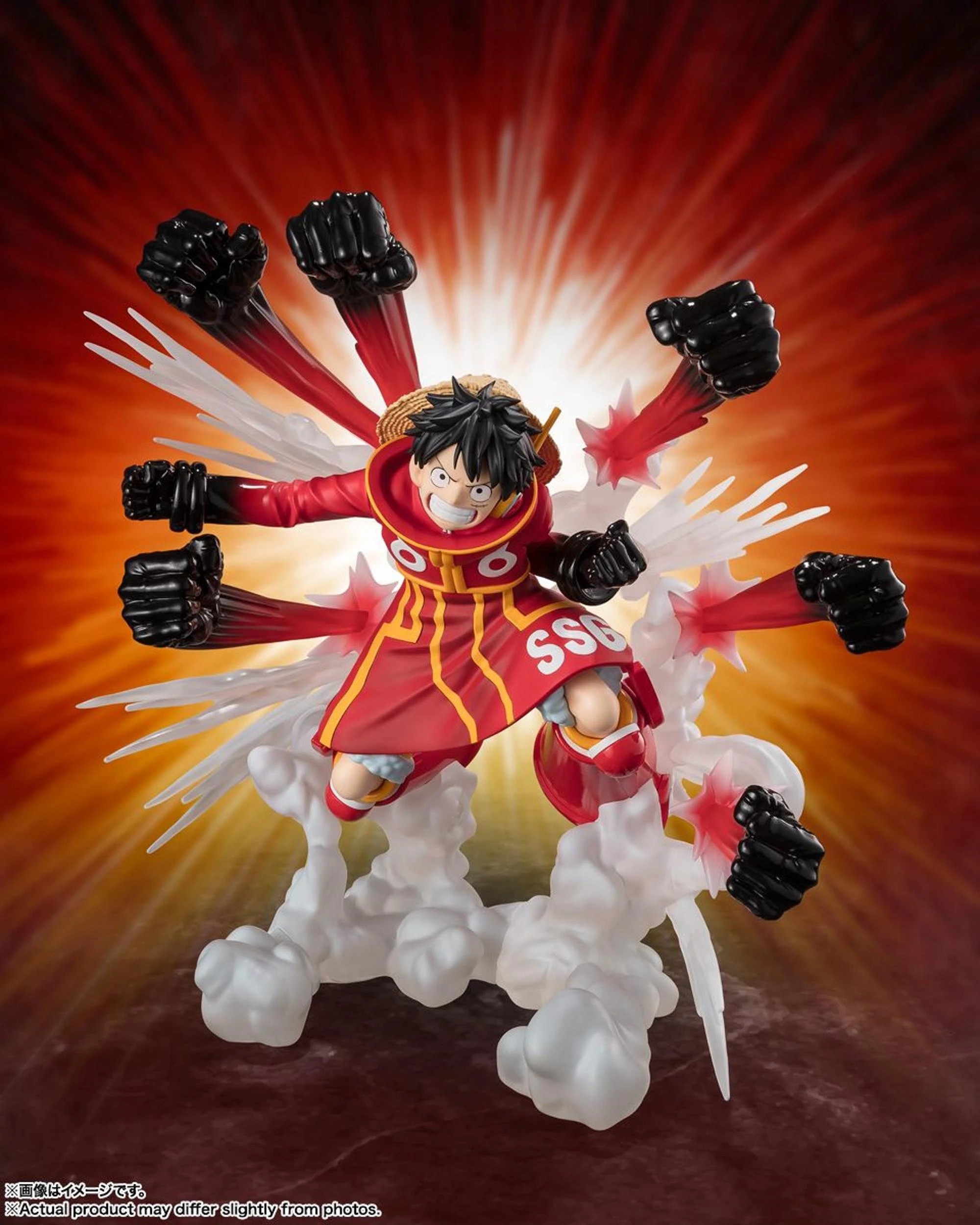 2 Tamashii Nations FiguartsZero Extra Battle One Piece Monkey D Luffy Gum Gum Hawk Gatling Figure, 2 of 6