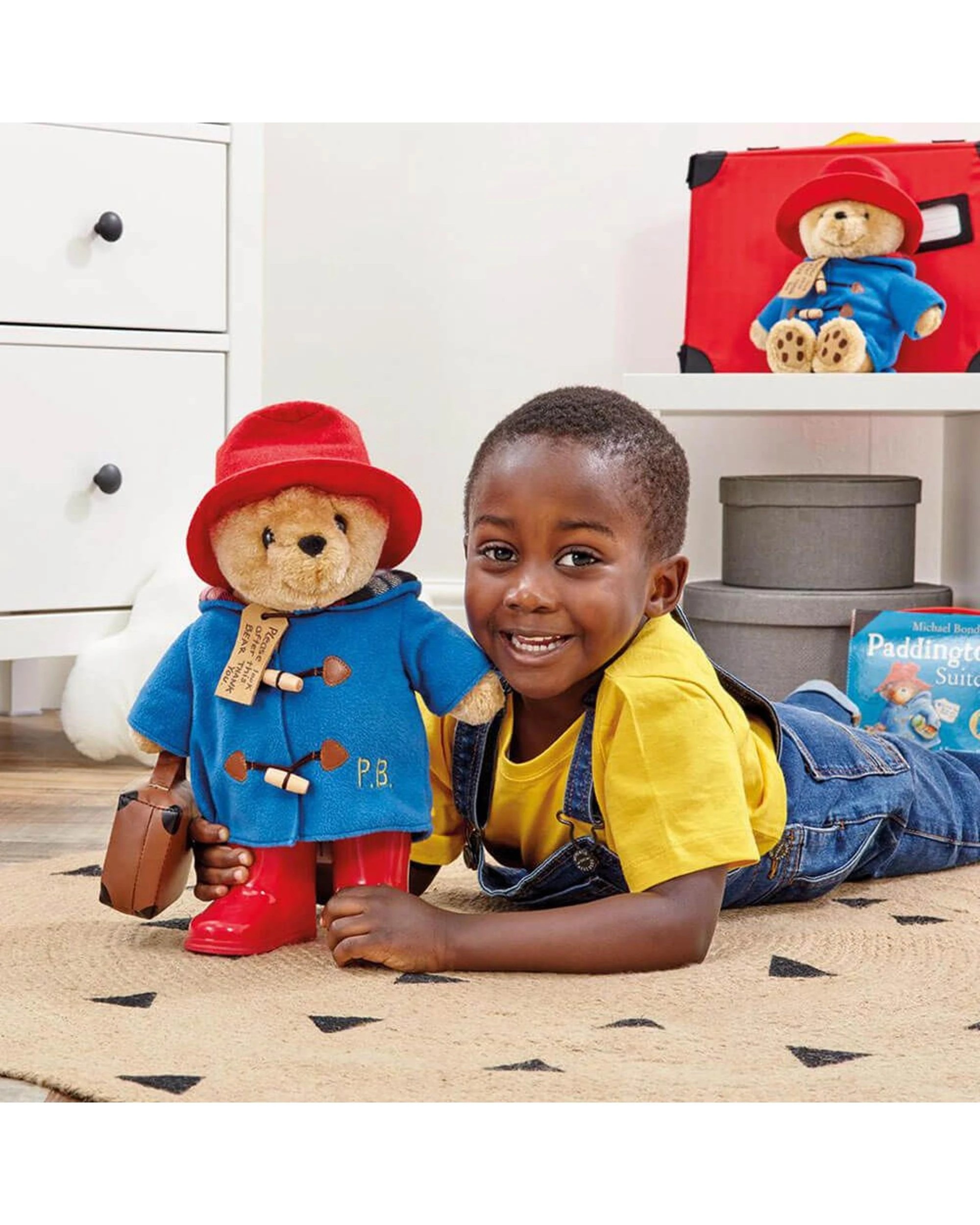6 Paddington Bear with Boots, Embroidered Coat and Suitcase Large Plush, 6 of 7