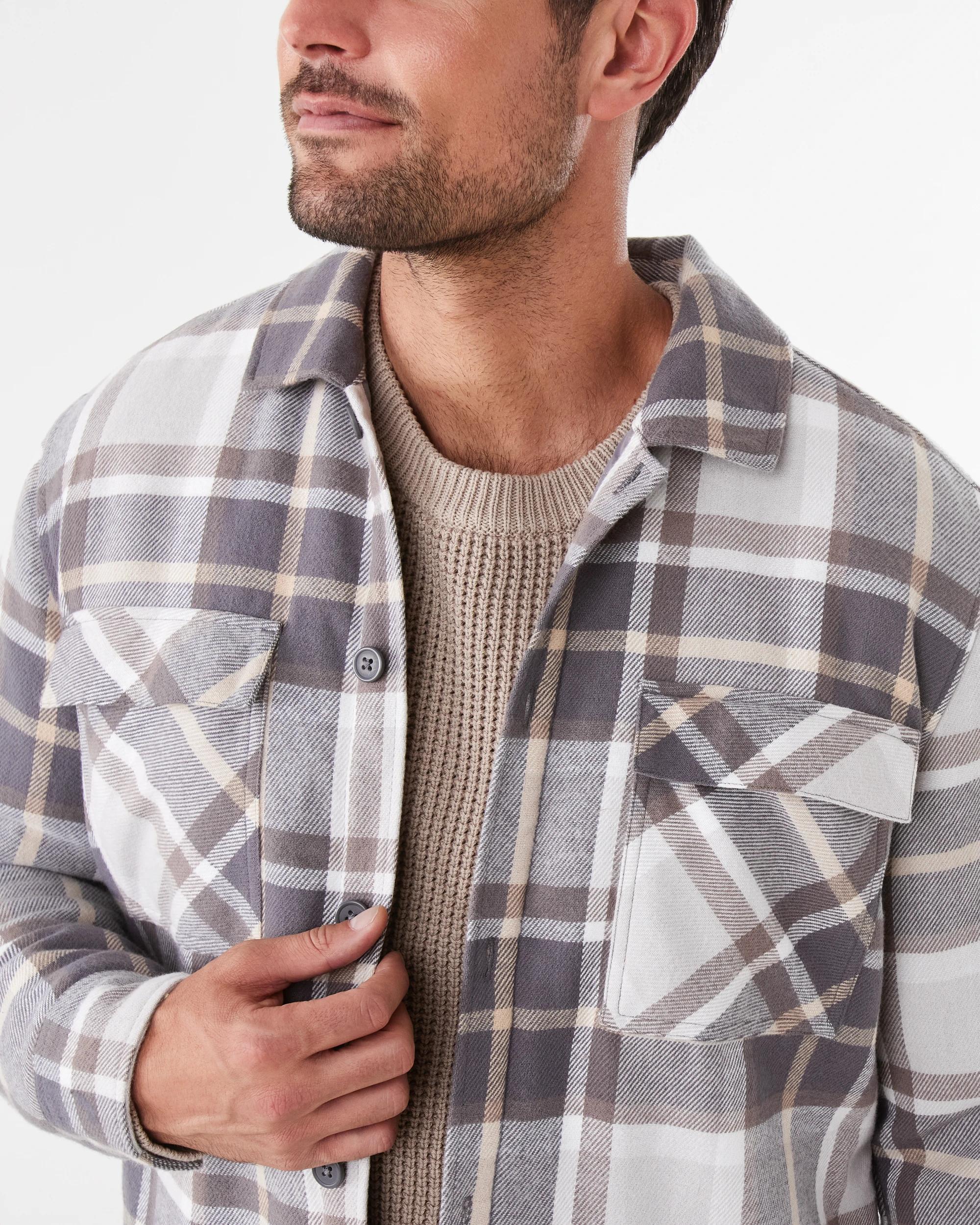 6 Check Shacket Brn Check, 6 of 8