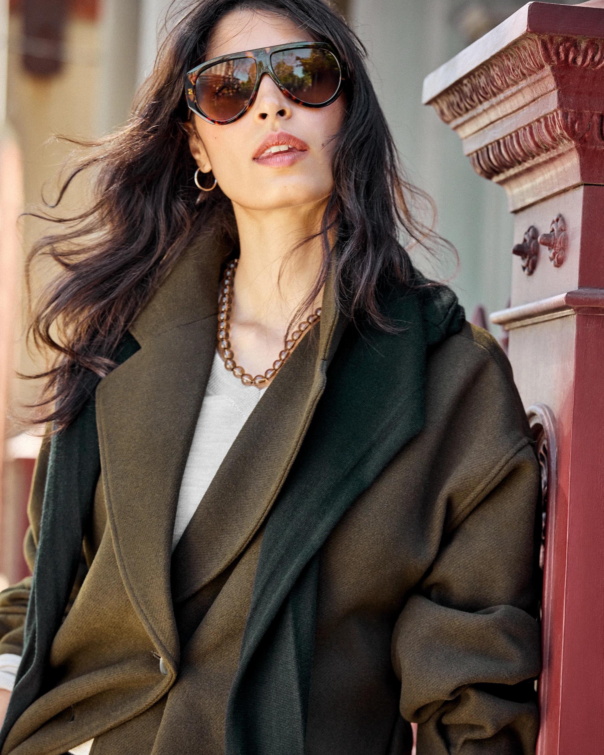 9 Preview Wrap Belted Coat DARK OLIVE, 9 of 10