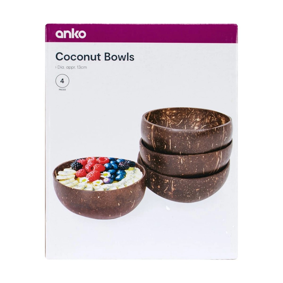 6 4 Pack Brown Coconut Bowls, 6 of 7