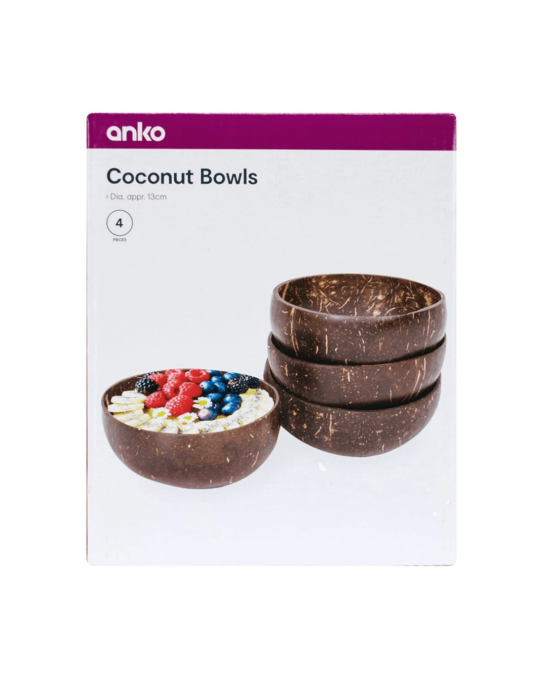 6 4 Pack Brown Coconut Bowls, 6 of 7